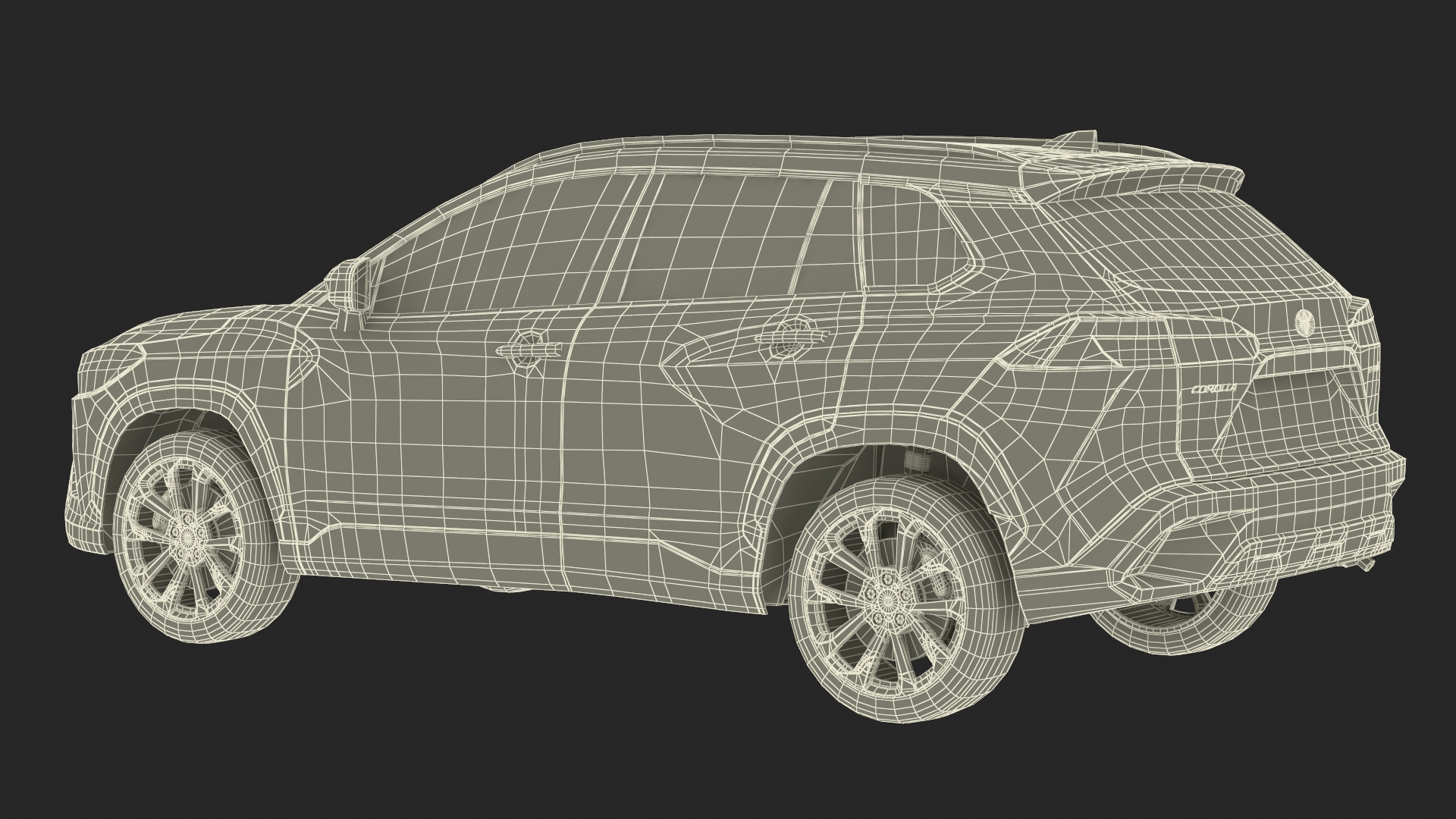 3D model Toyota Corolla Cross 2023 Red Color