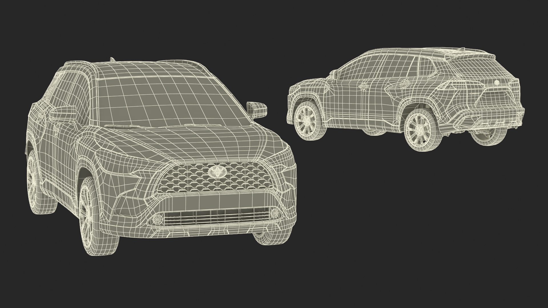 3D model Toyota Corolla Cross 2023 Red Color