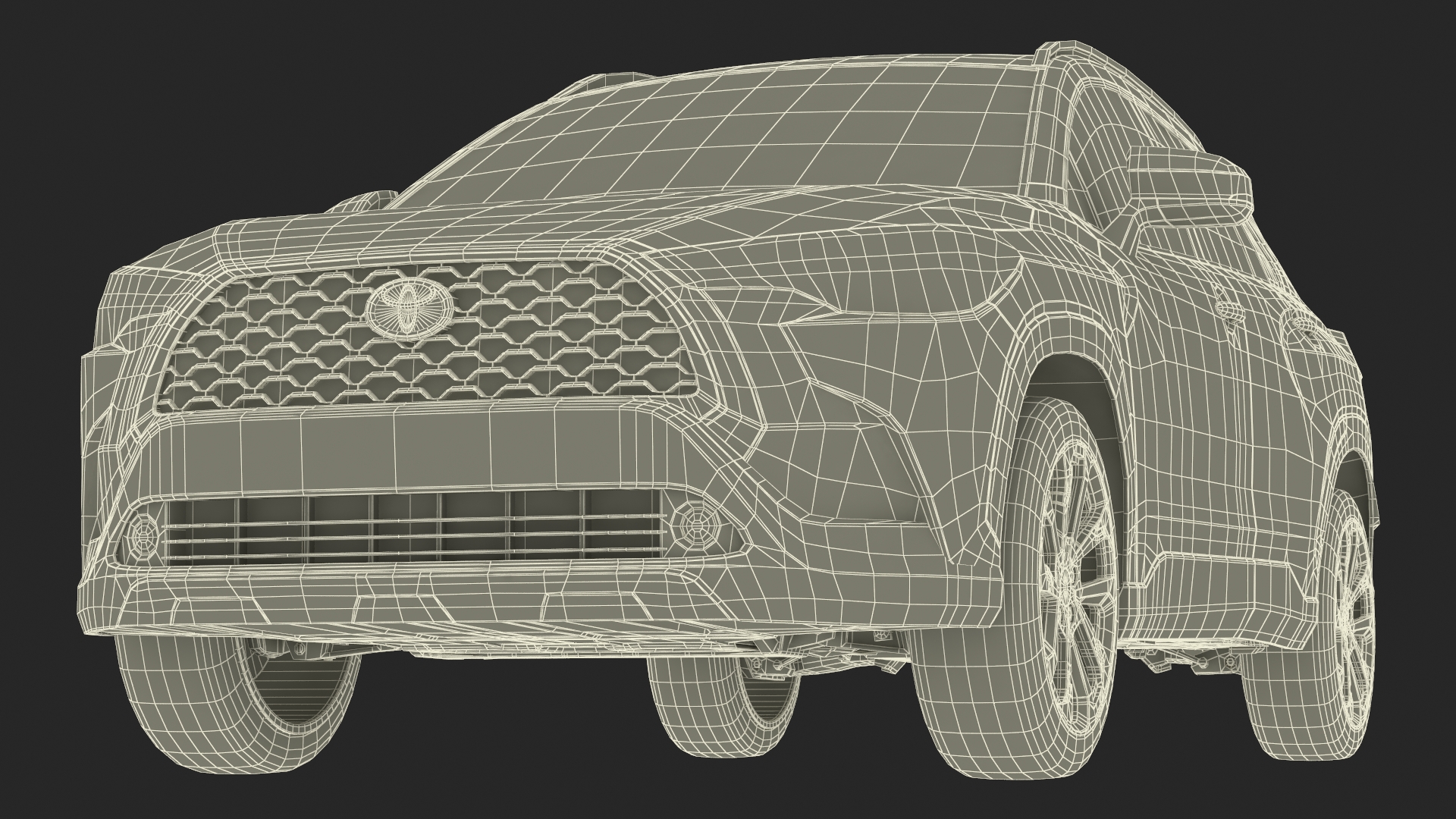 3D model Toyota Corolla Cross 2023 Red Color