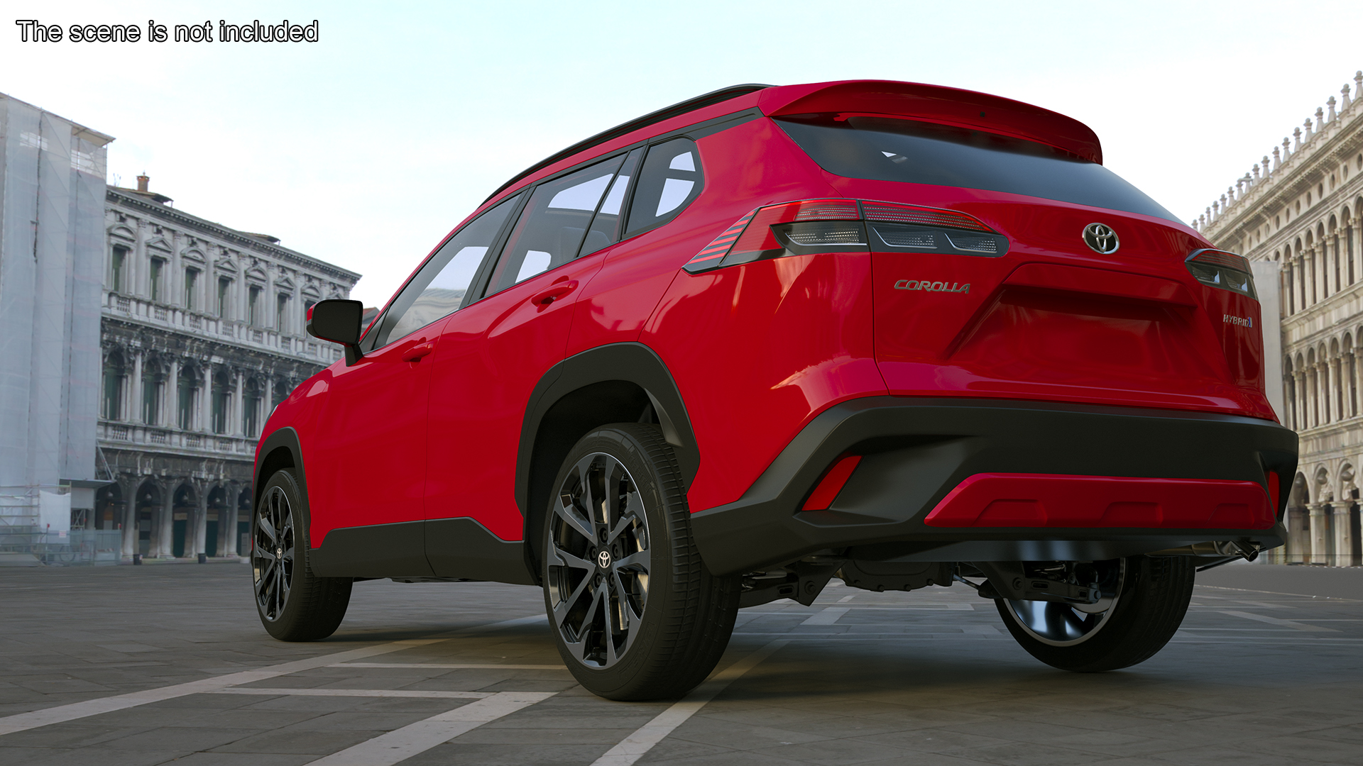 3D model Toyota Corolla Cross 2023 Red Color