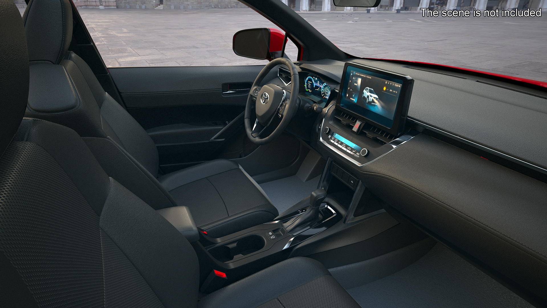 3D model Toyota Corolla Cross 2023 Red Color