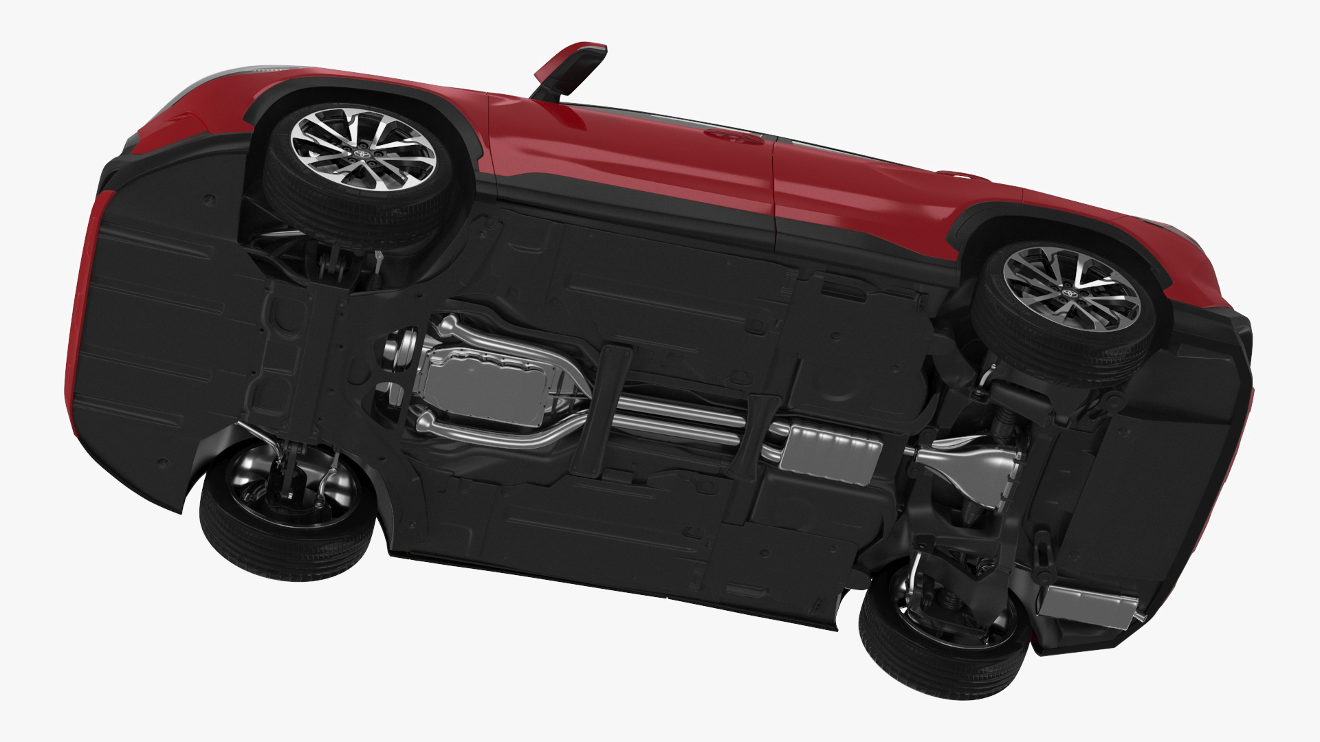 3D model Toyota Corolla Cross 2023 Red Color