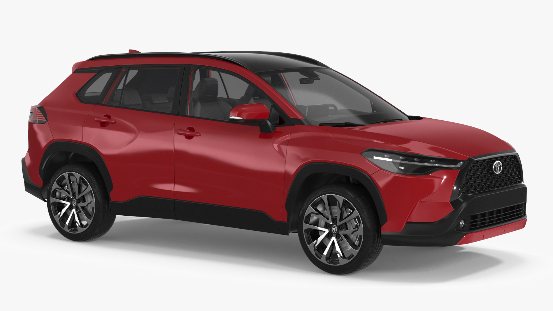3D model Toyota Corolla Cross 2023 Red Color