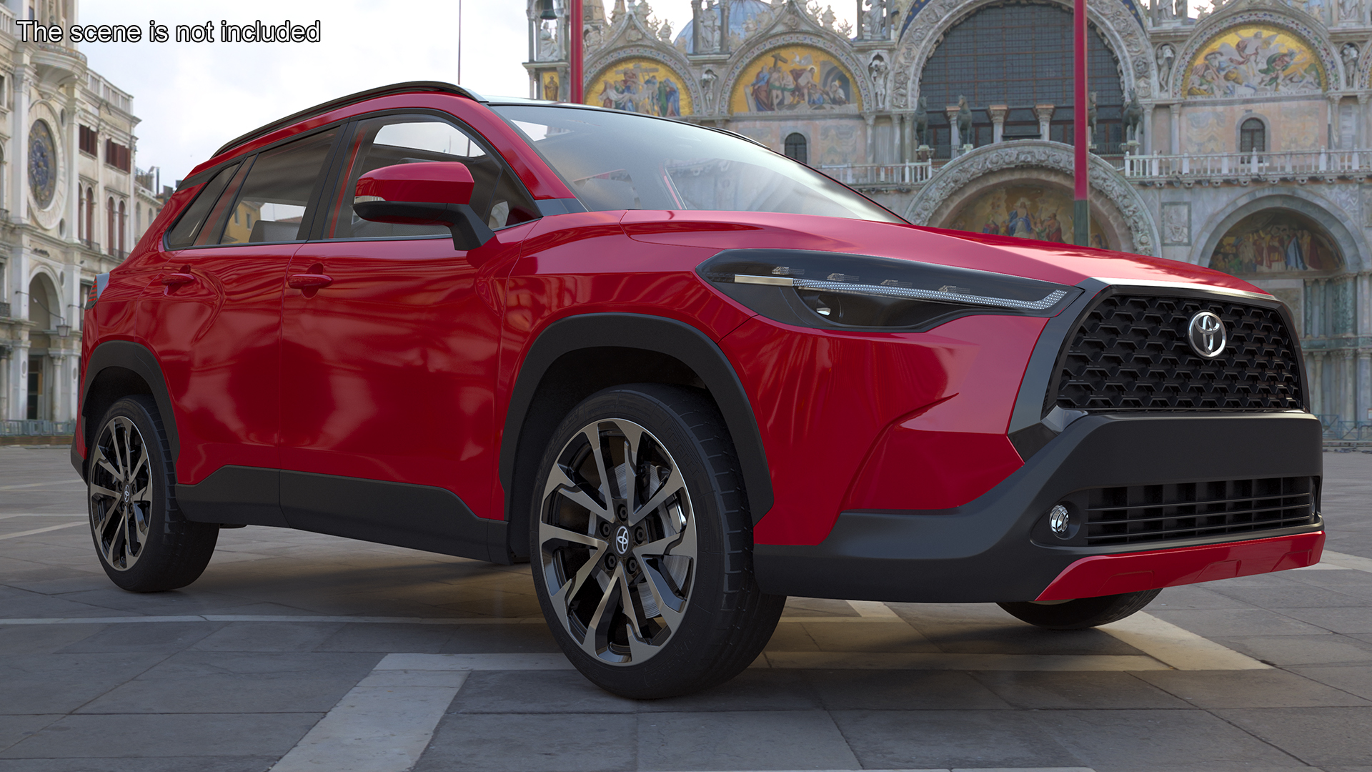 3D model Toyota Corolla Cross 2023 Red Color