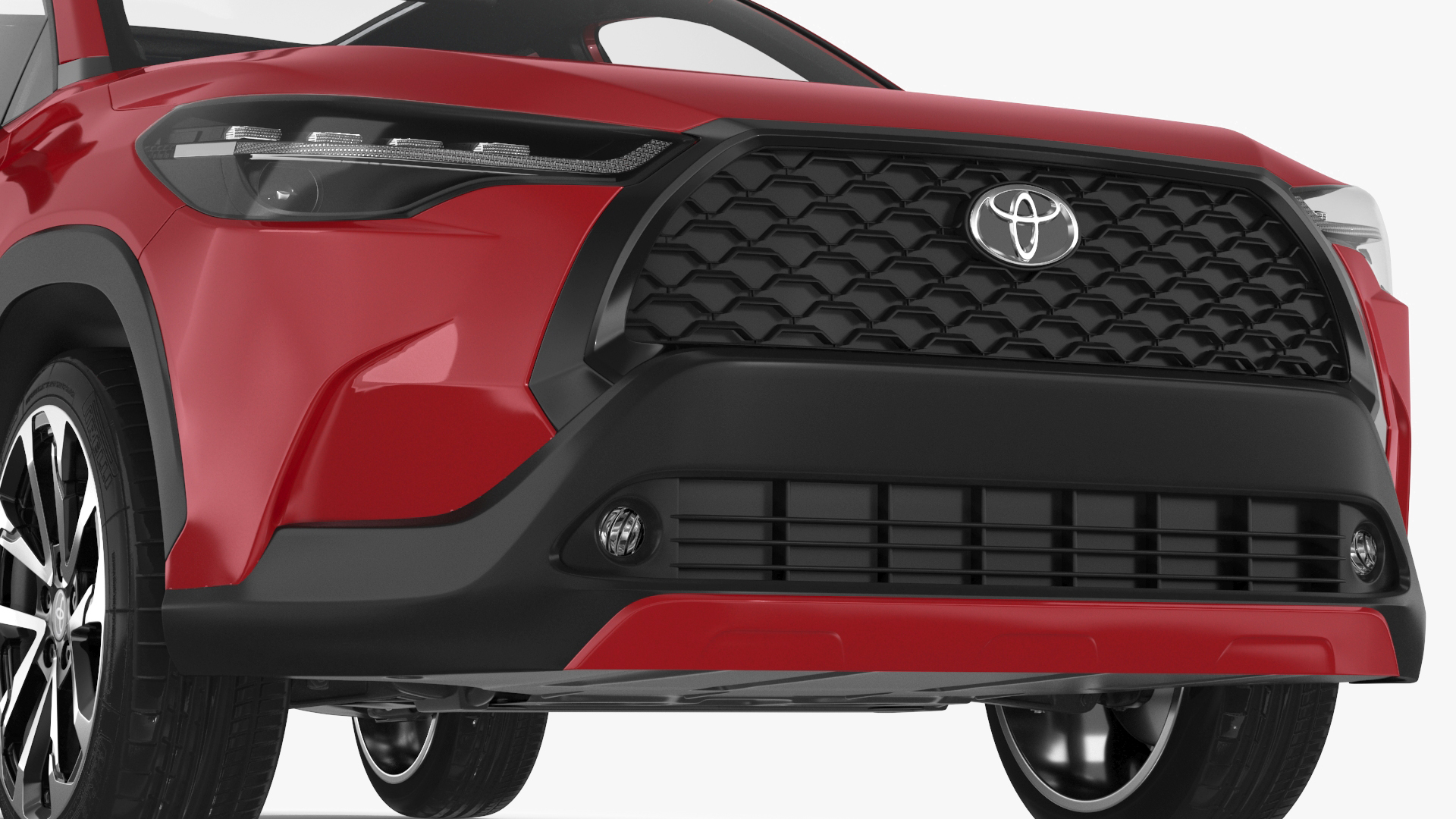 3D model Toyota Corolla Cross 2023 Red Color