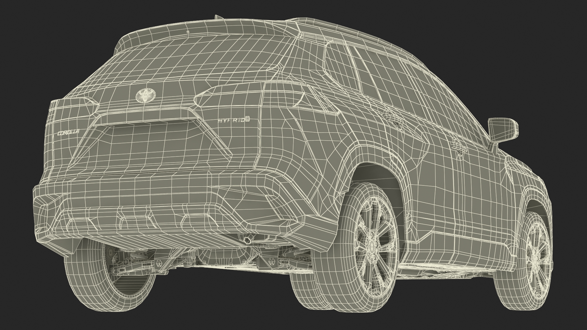 3D model Toyota Corolla Cross 2023 Red Color
