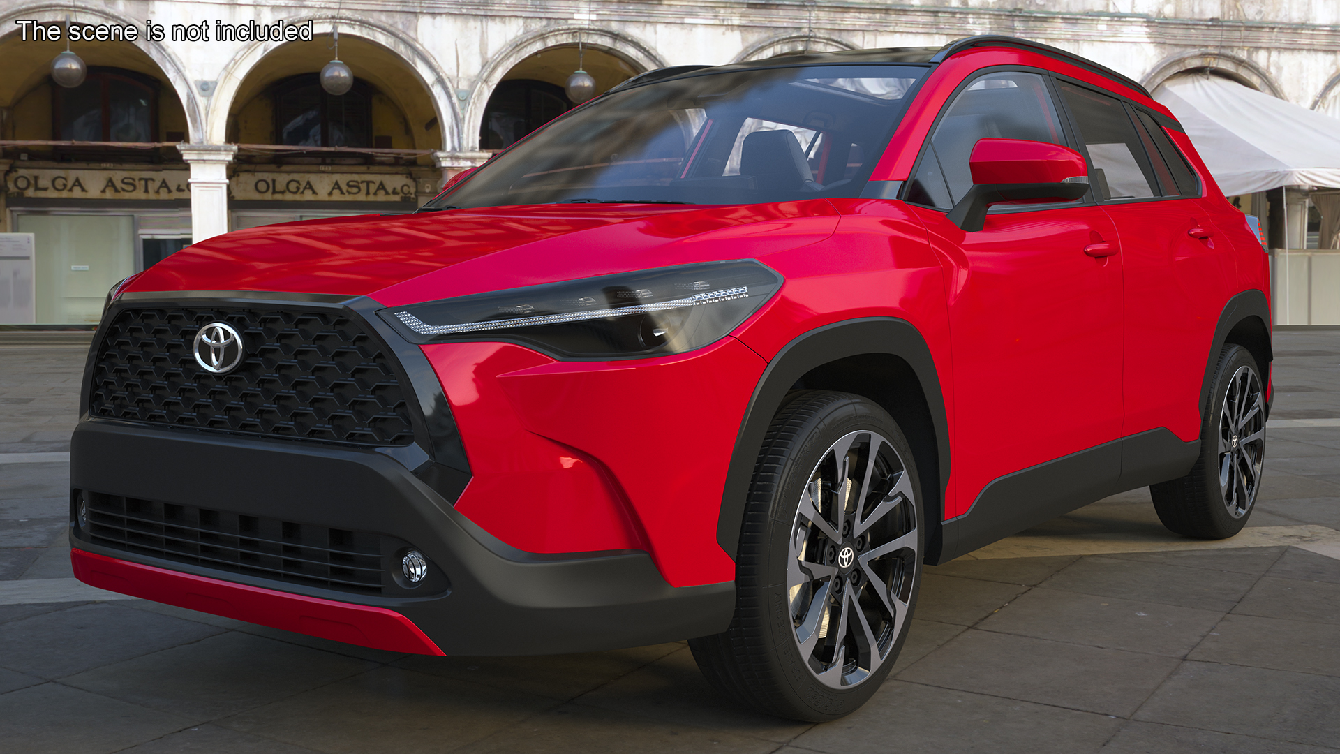 3D model Toyota Corolla Cross 2023 Red Color