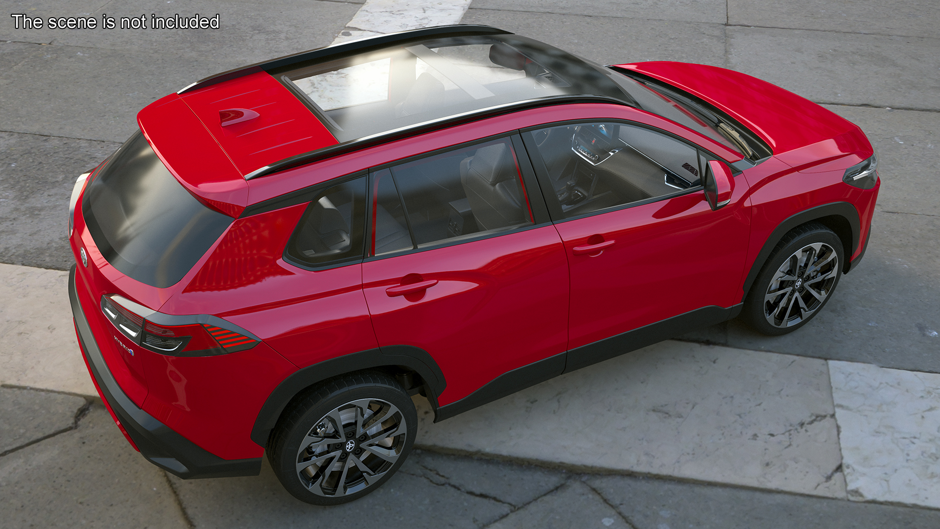 3D model Toyota Corolla Cross 2023 Red Color
