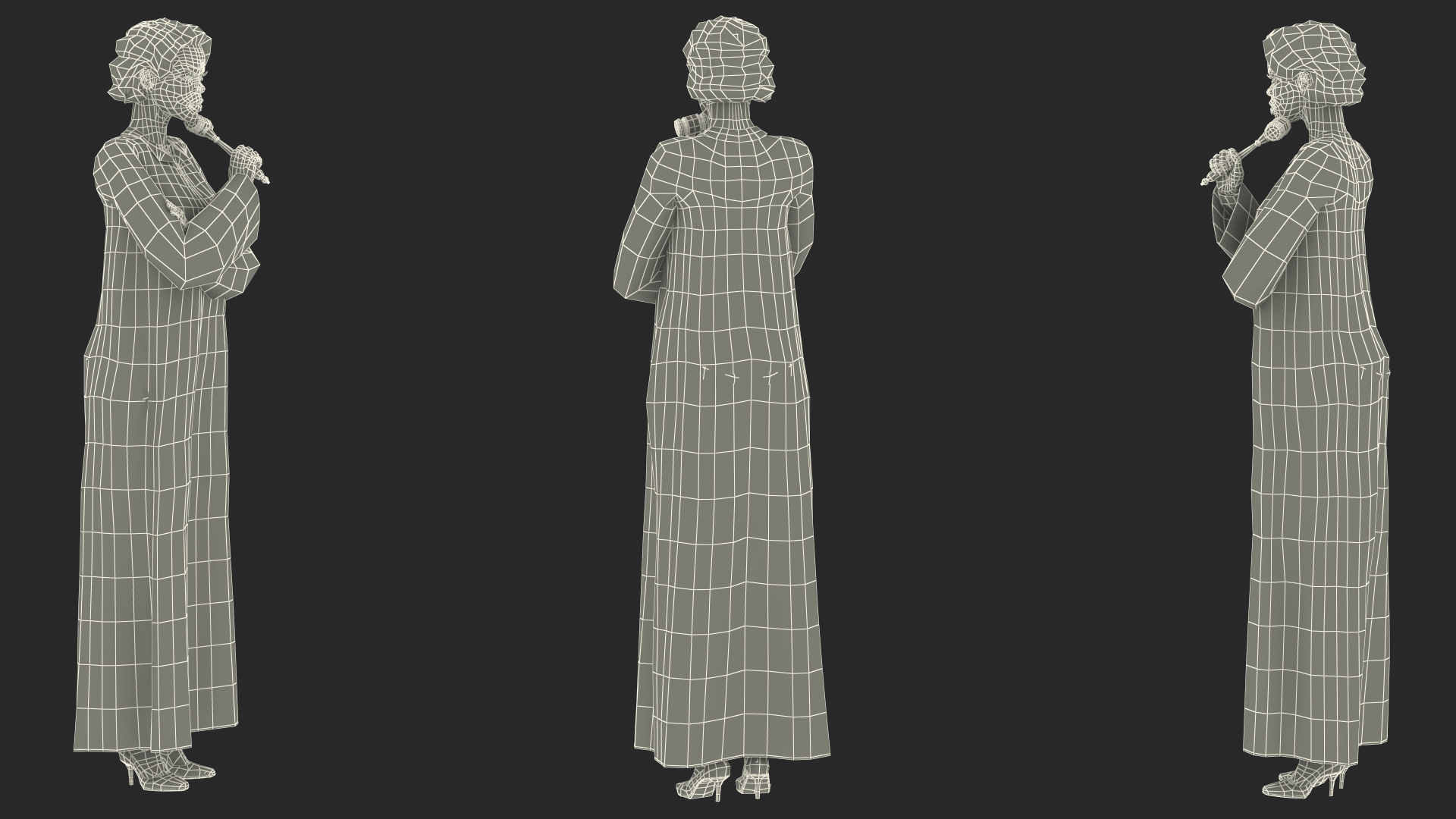 3D Light Skin Judge Woman Standing Pose