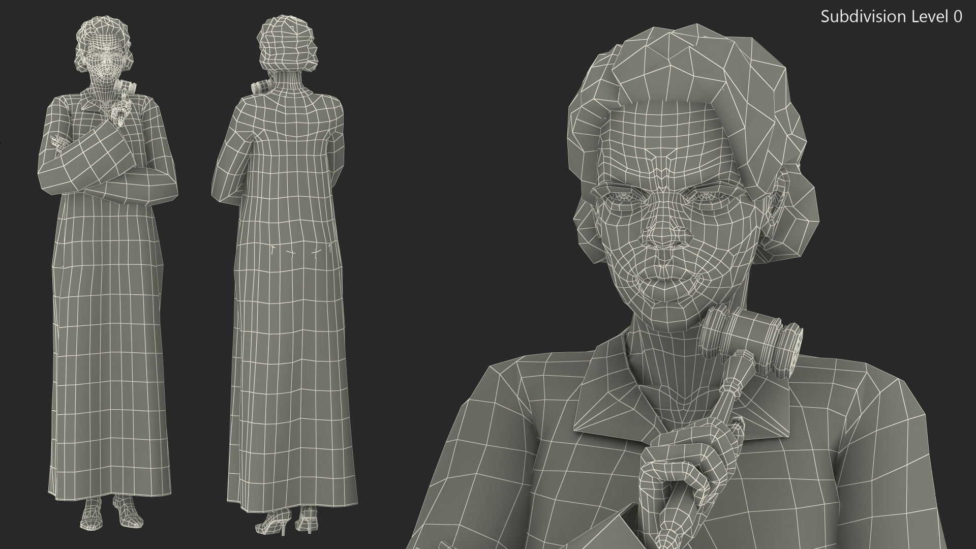 3D Light Skin Judge Woman Standing Pose