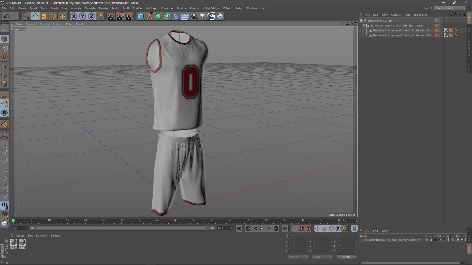 Basketball Jersey and Shorts Sportswear 3D model
