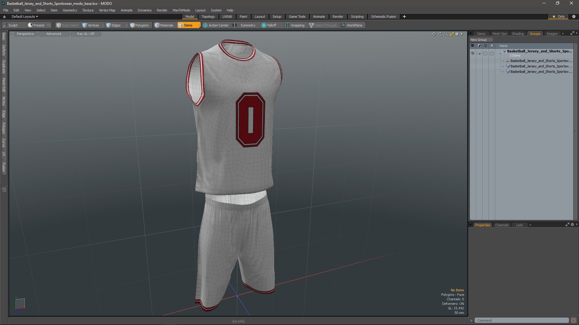 Basketball Jersey and Shorts Sportswear 3D model