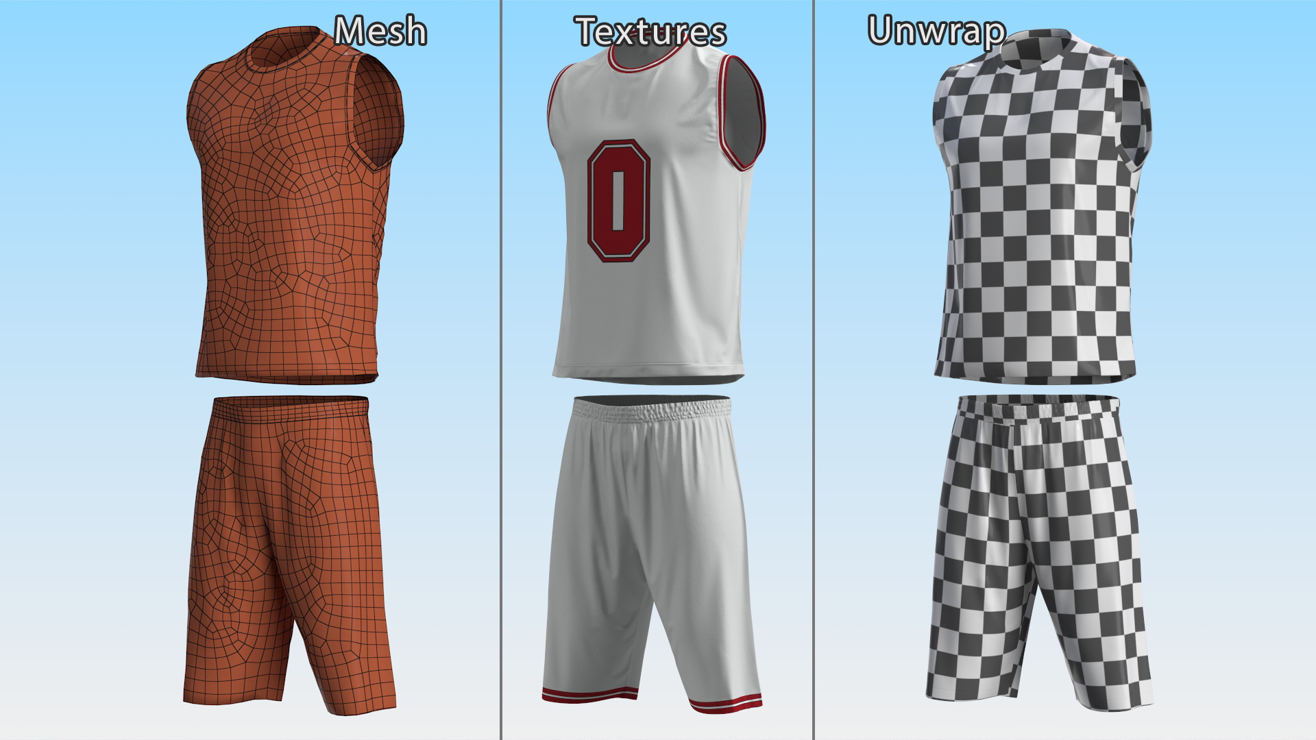 Basketball Jersey and Shorts Sportswear 3D model