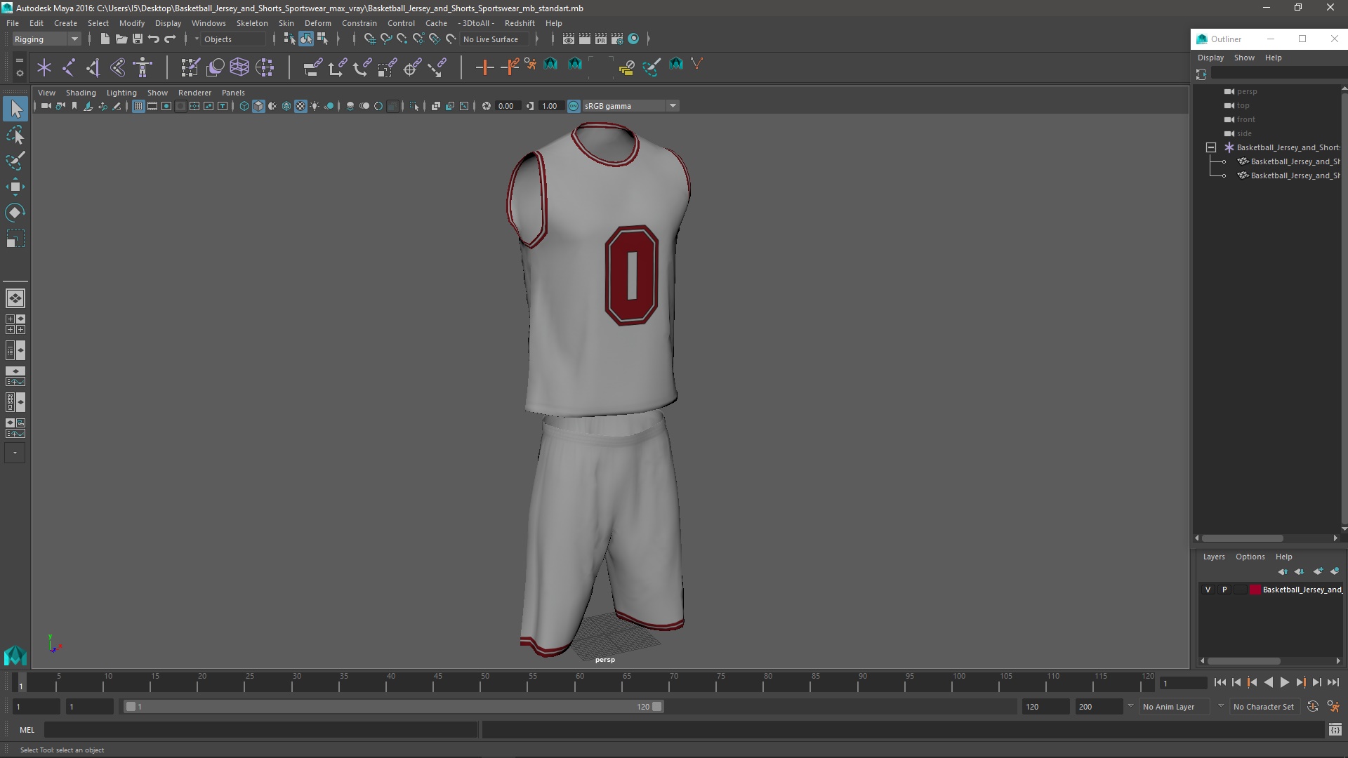 Basketball Jersey and Shorts Sportswear 3D model
