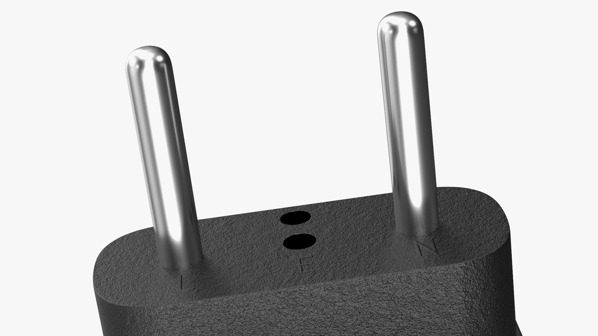 3D model Type C Universal Plug Adapter Black