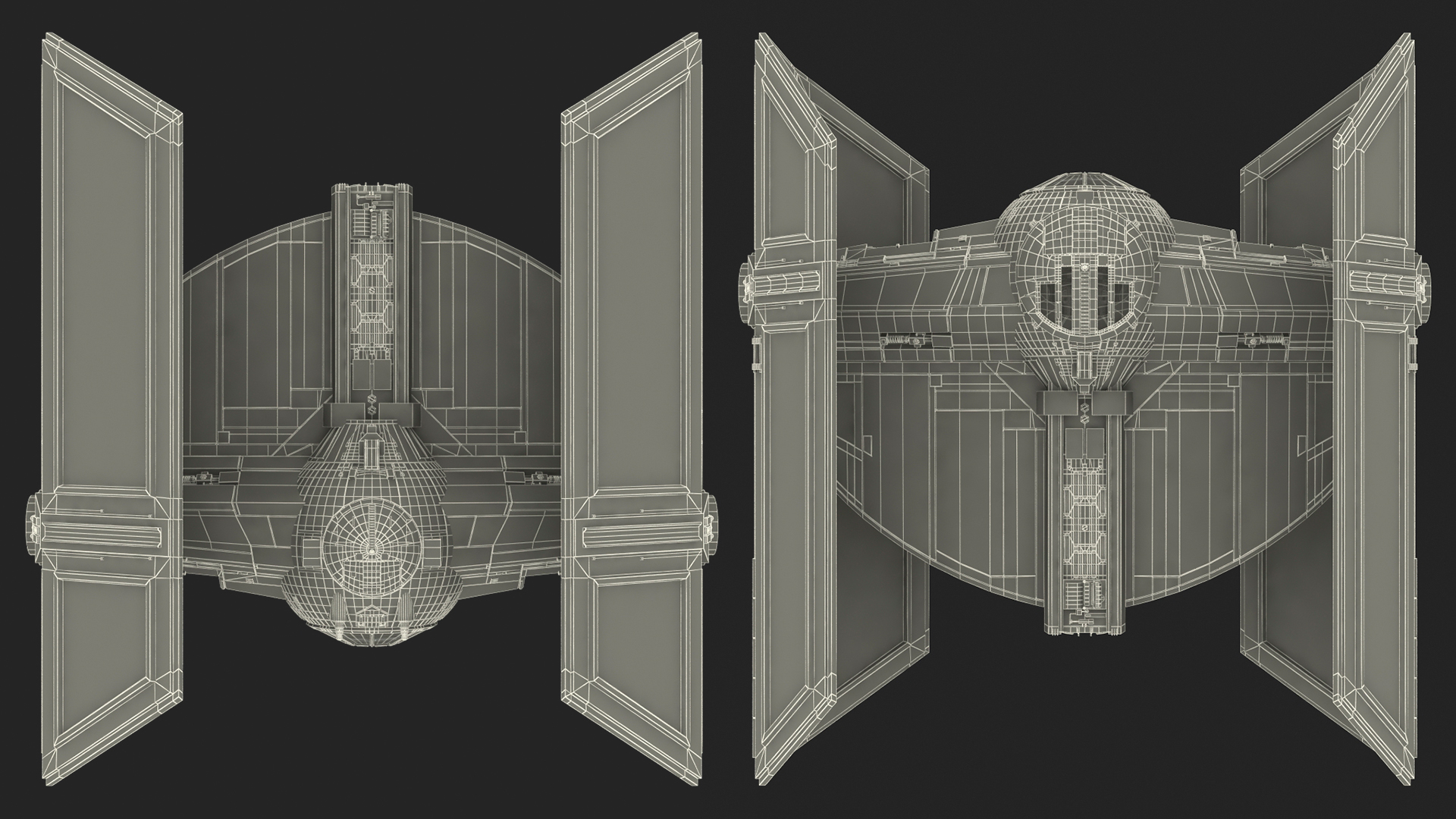 3D model Star Wars Tie Fighter Advanced