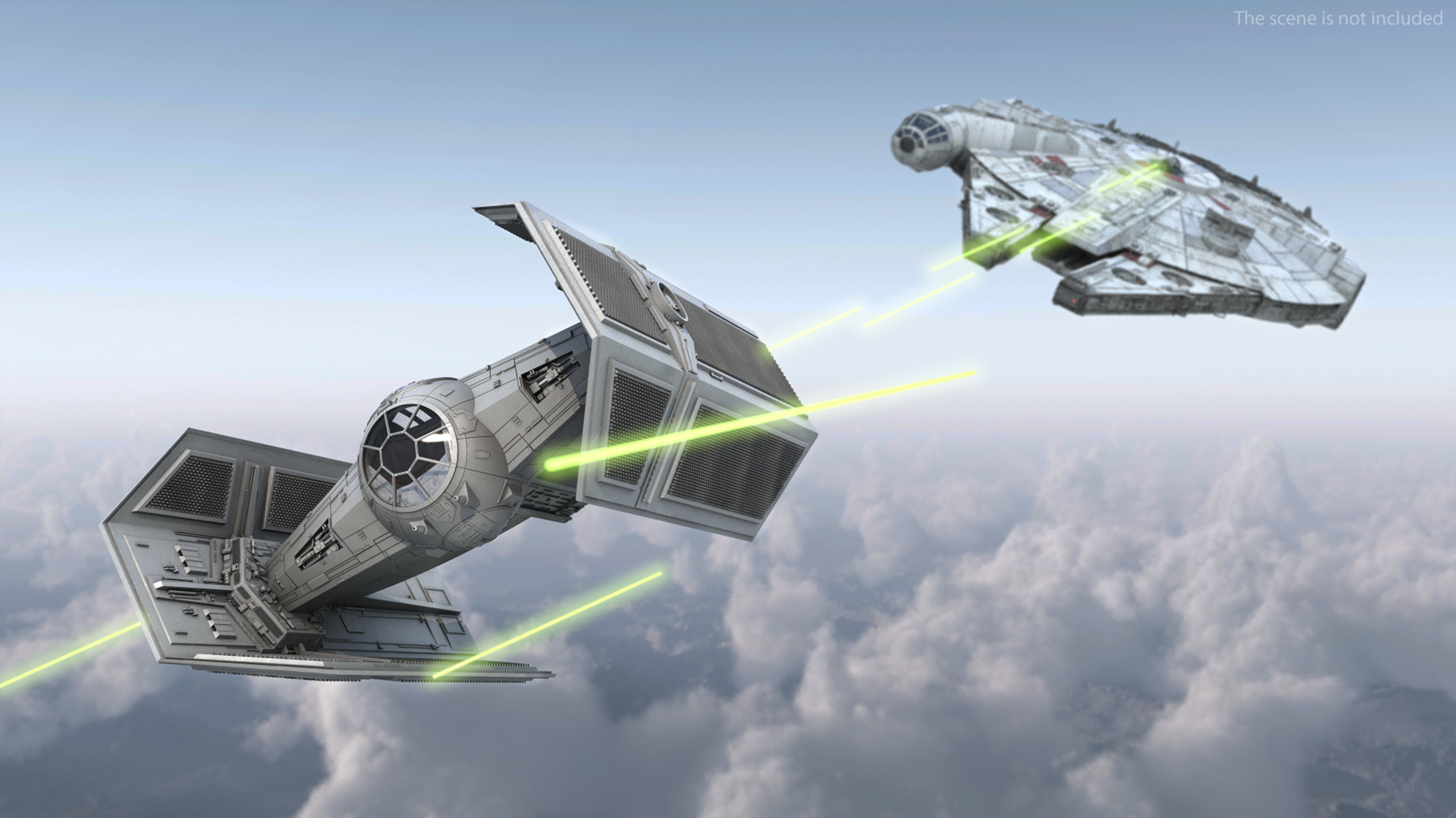 3D model Star Wars Tie Fighter Advanced