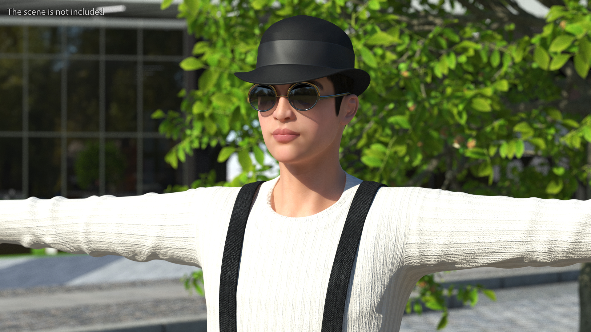 3D model Fashionable Chinese Man T-Pose