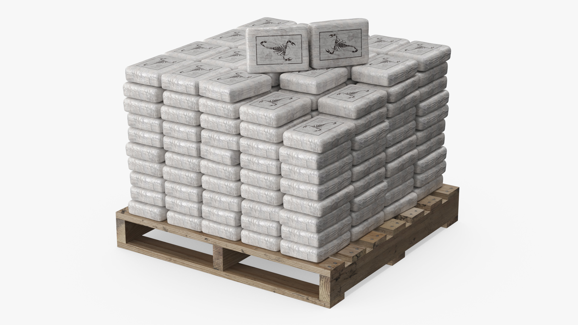 Shipping Pallet with Cocaine Package