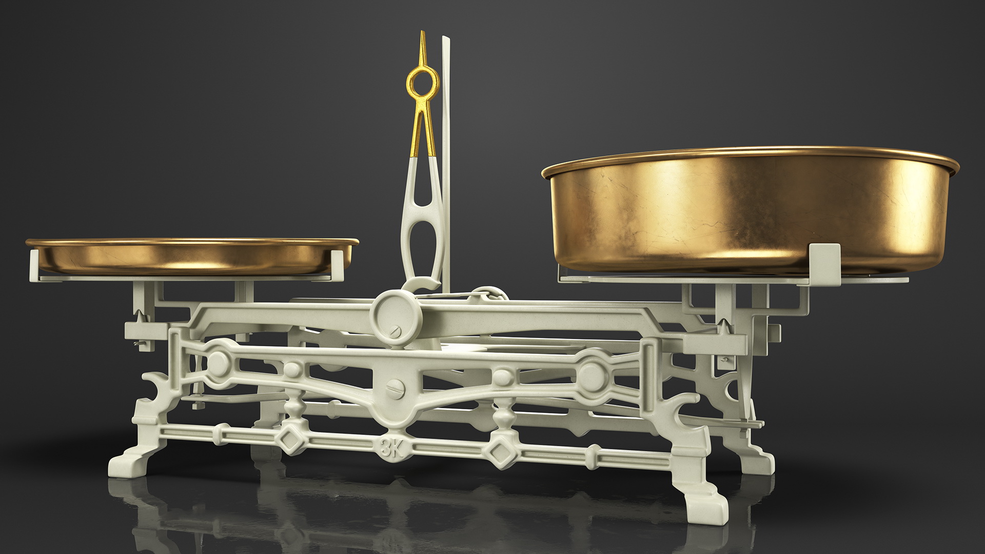 Vintage Kitchen Balance Scale 3D model
