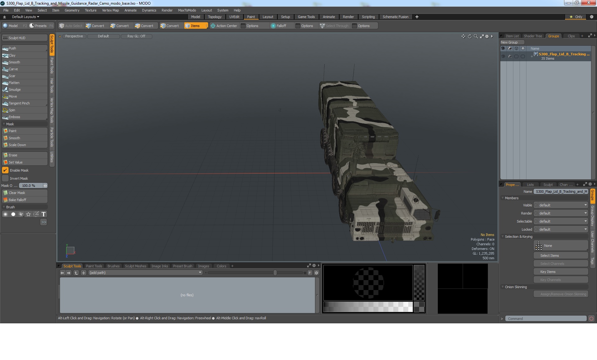 3D S300 Flap Lid B Tracking and Missile Guidance Radar Camo