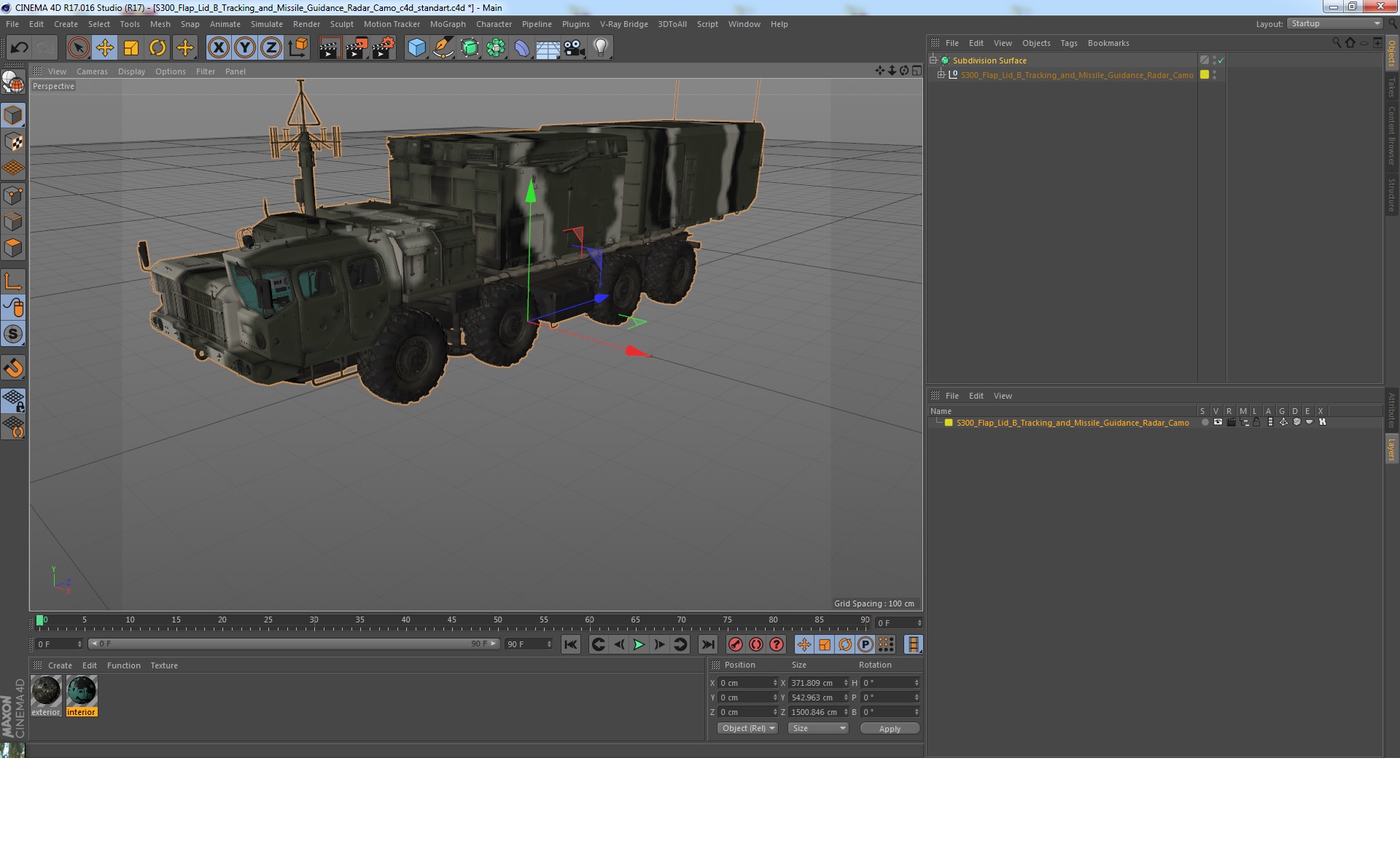 3D S300 Flap Lid B Tracking and Missile Guidance Radar Camo