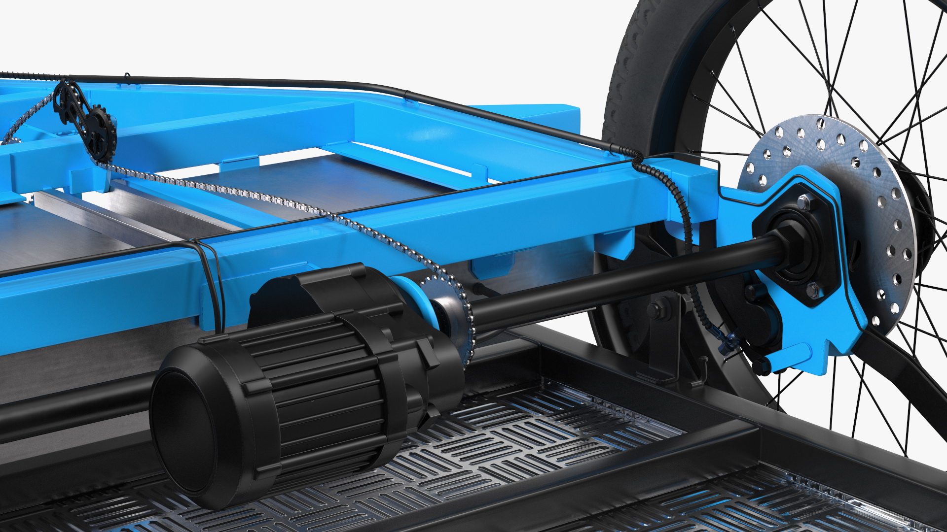 3D Commercial Grade Electric Trike with Truck Bed