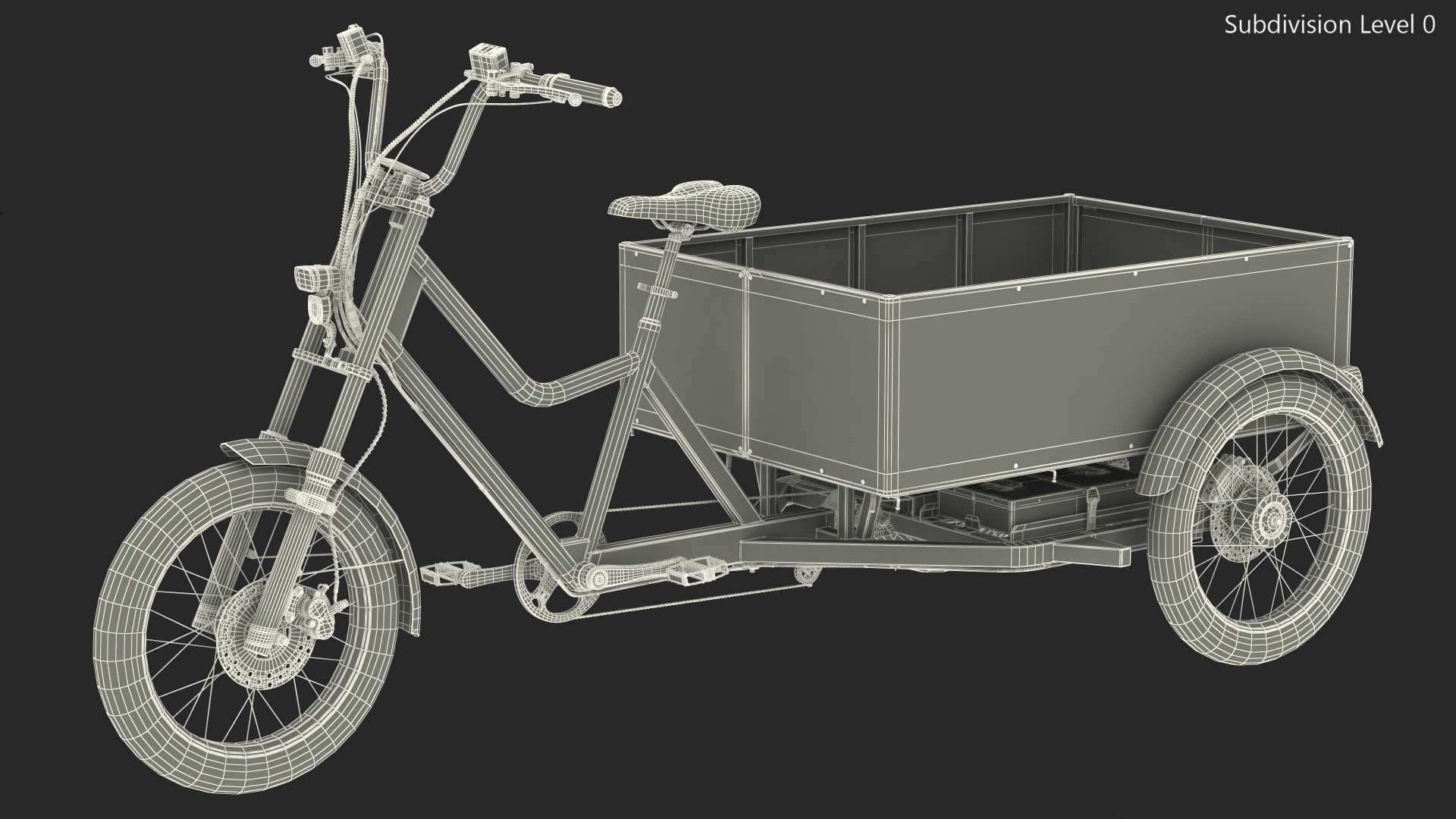 3D Commercial Grade Electric Trike with Truck Bed