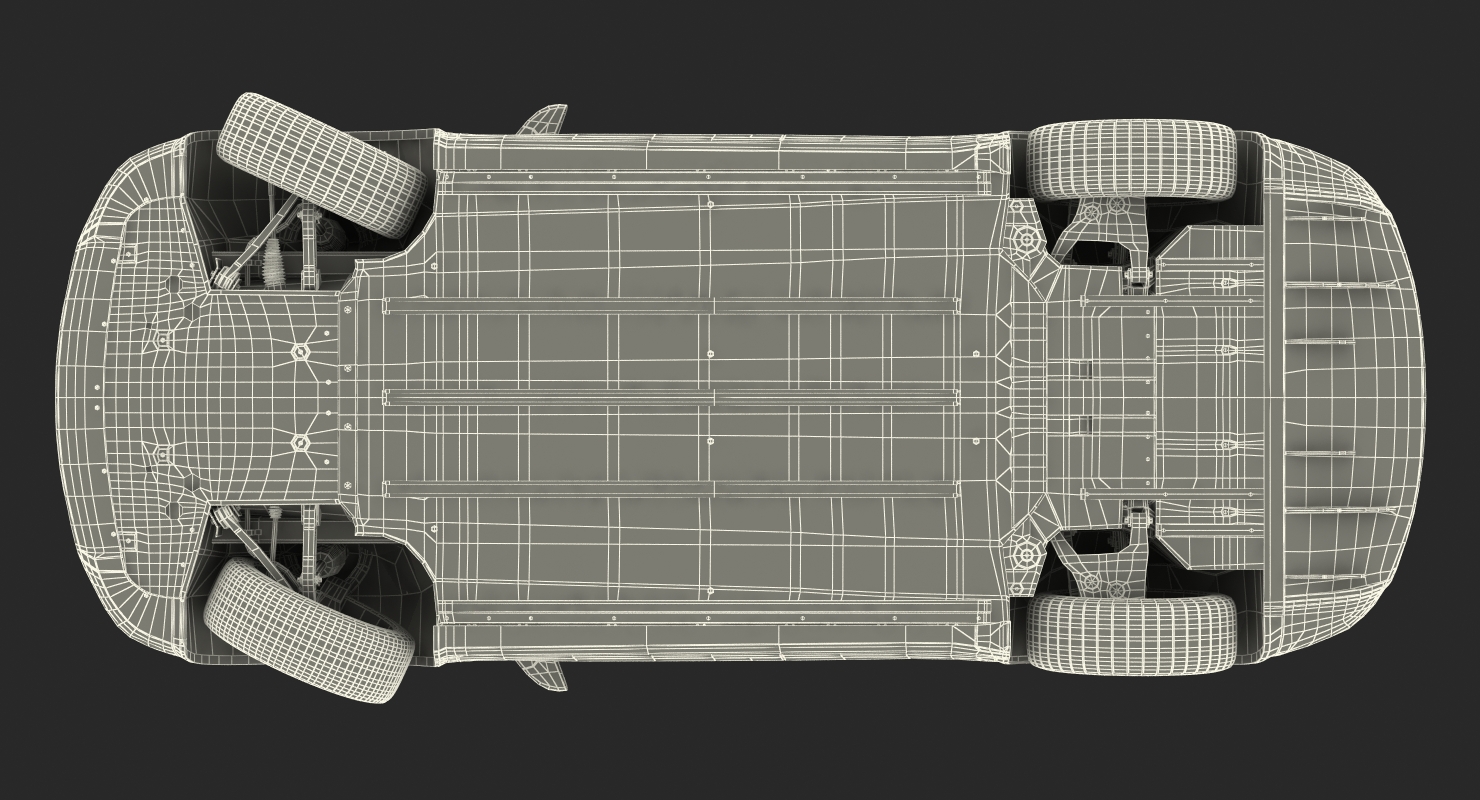 Tesla Model X 90D 2017 Rigged 3D model