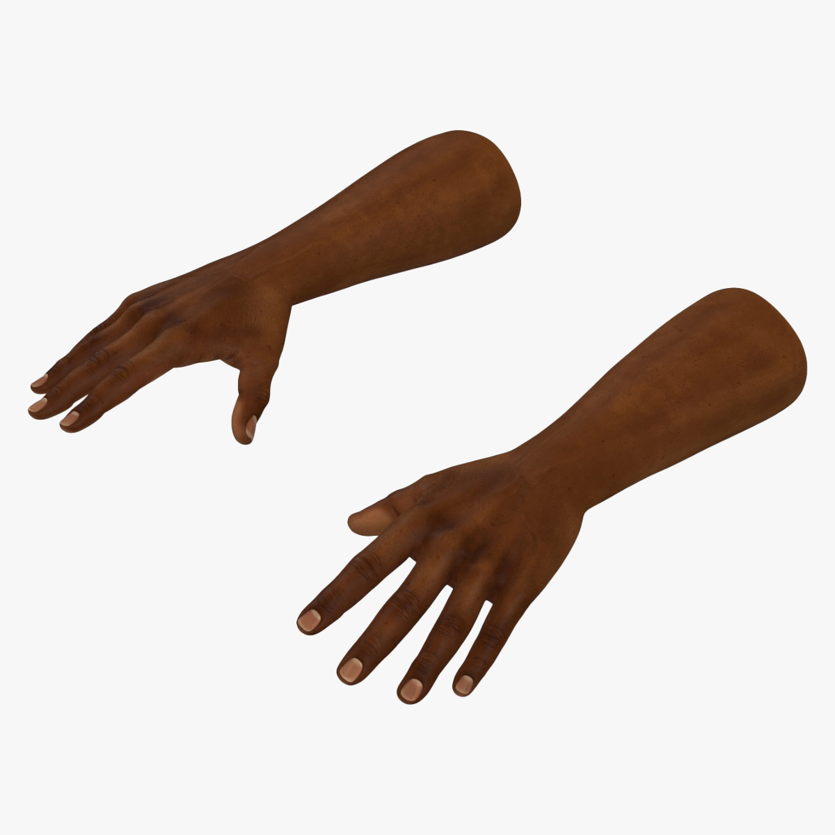 Afro American Man Hands Rigged for Cinema 4D 3D model