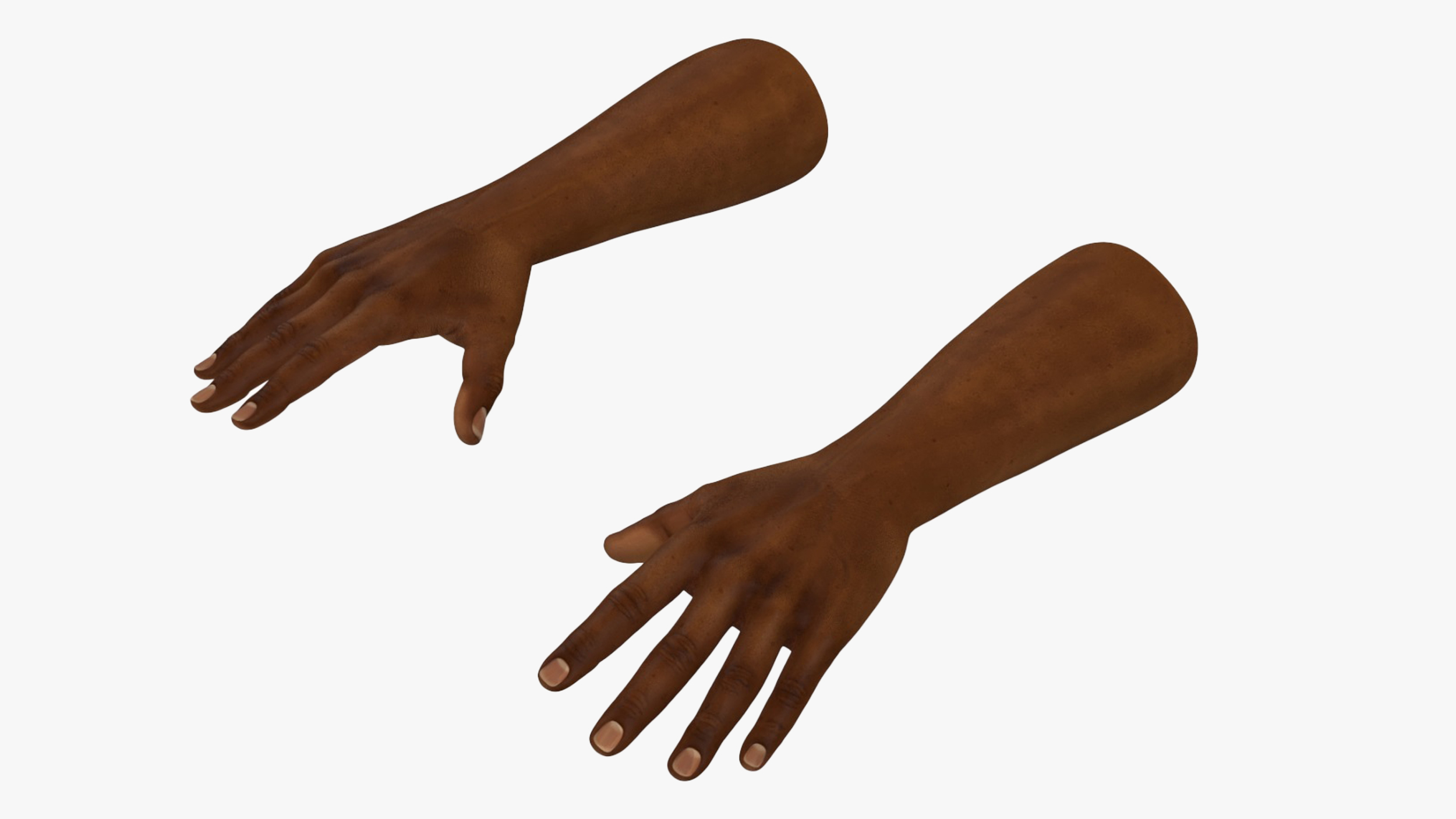 Afro American Man Hands Rigged for Cinema 4D 3D model