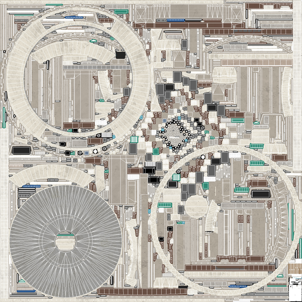 Madison Square Garden with Banners 3D model