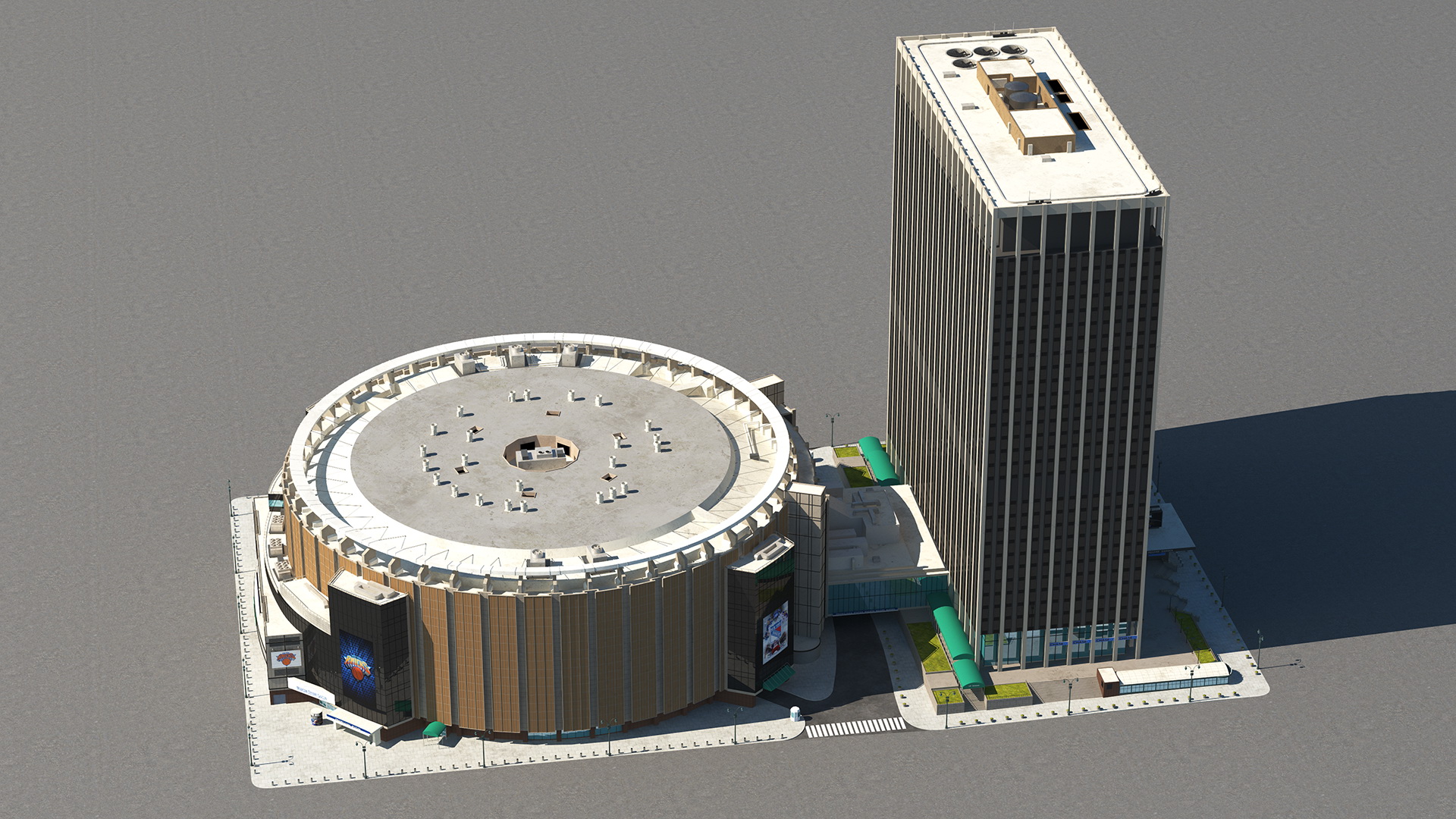 Madison Square Garden with Banners 3D model