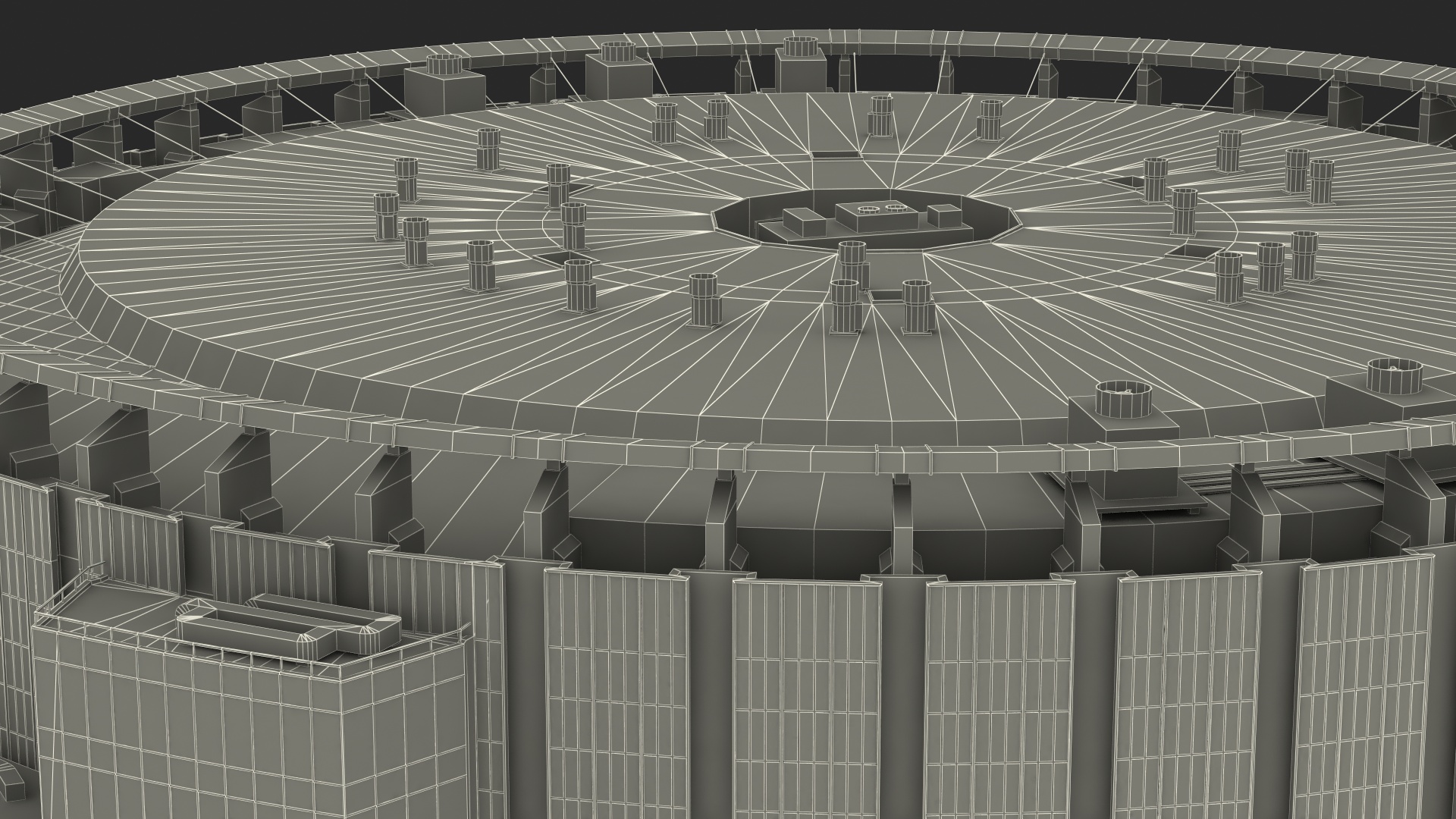 Madison Square Garden with Banners 3D model