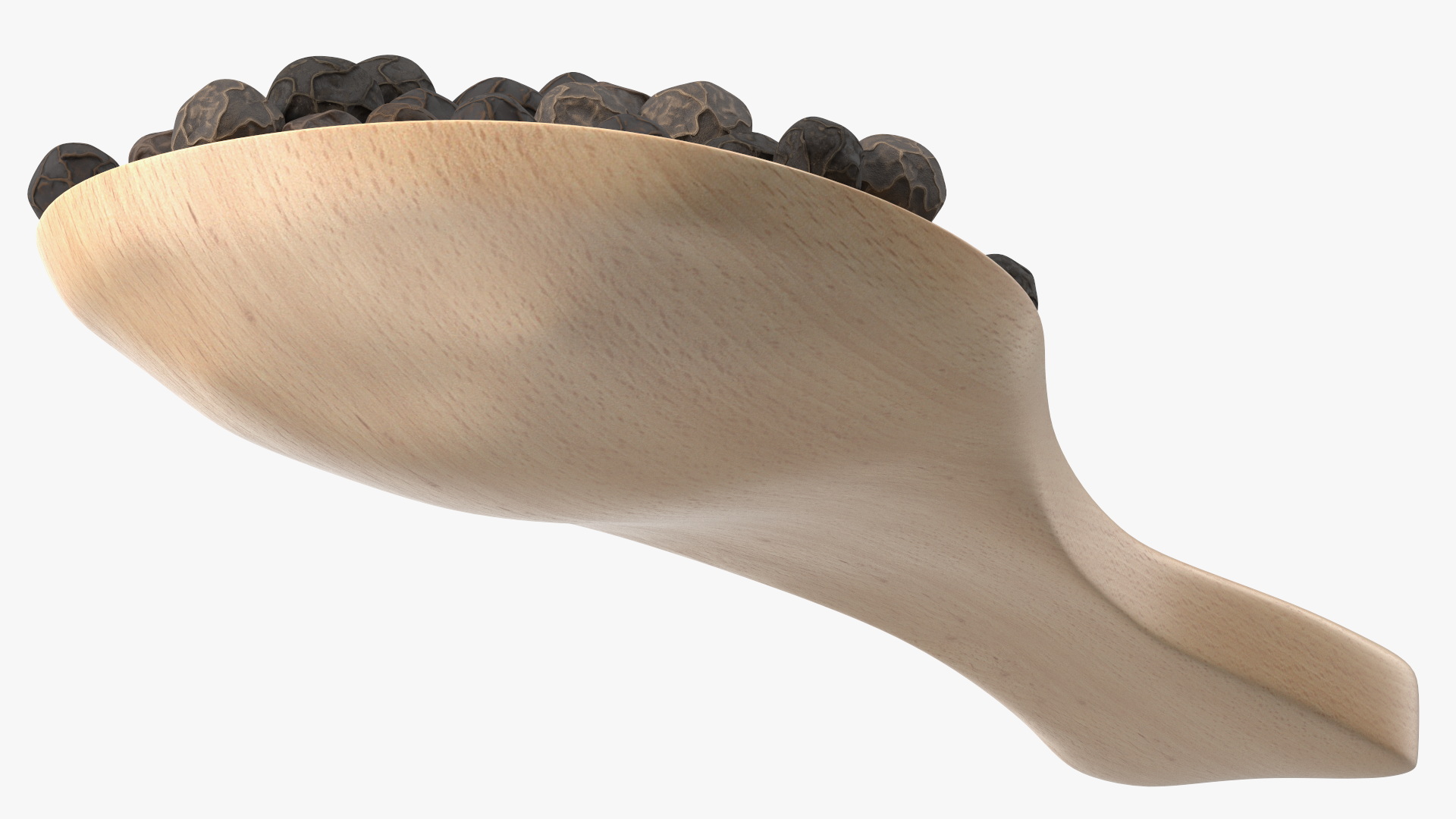 3D Spoon of Dried Peppercorn Black