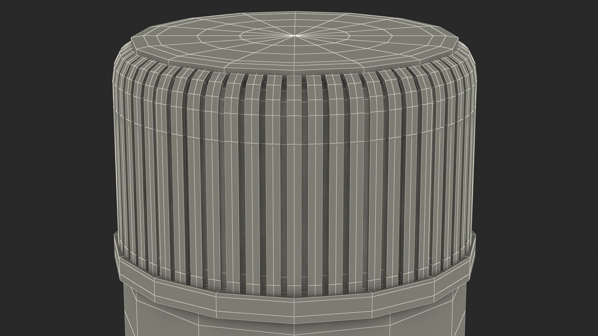 3D model Glass Culture Tube with Screw Cap and Round Bottom