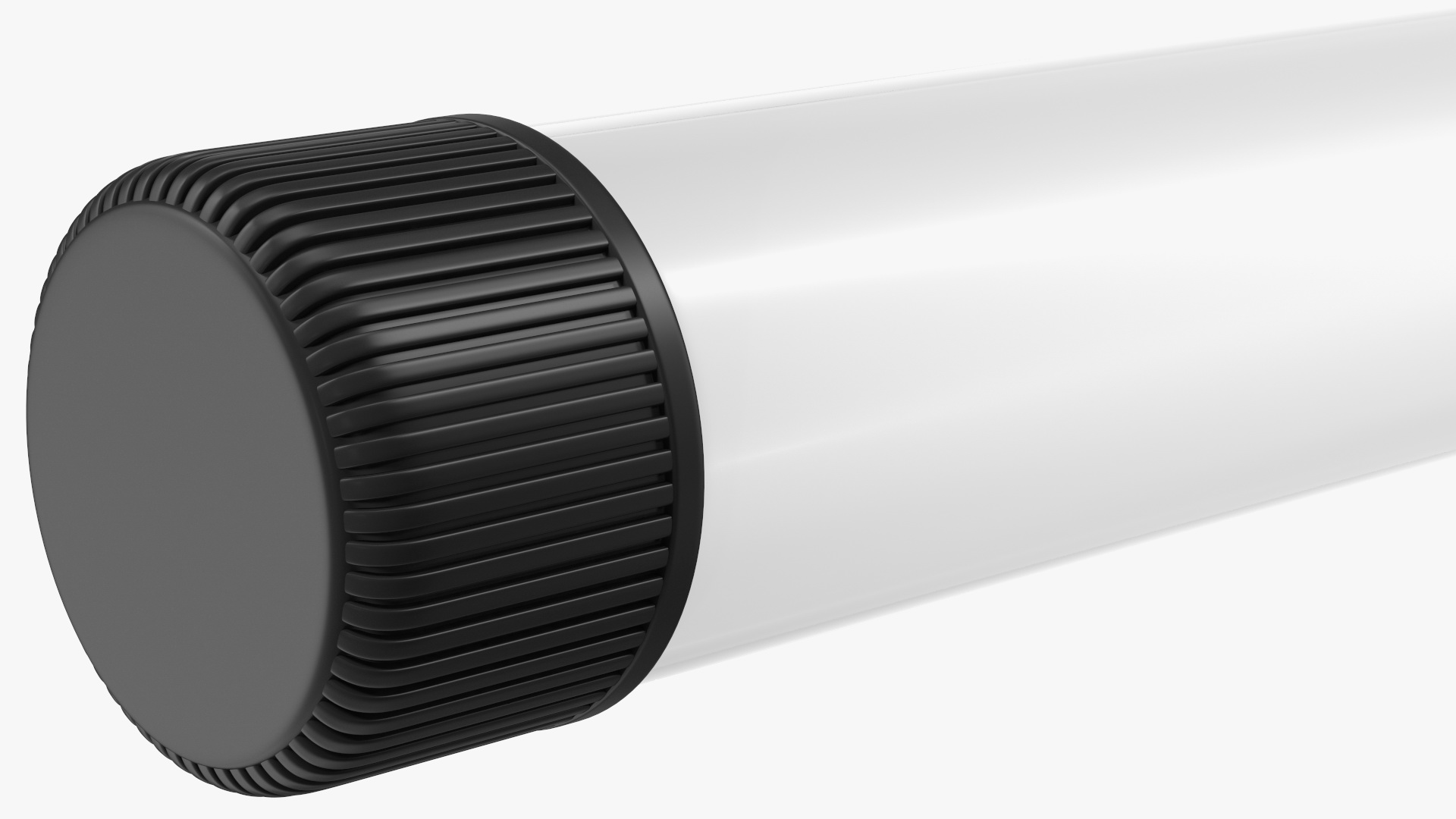 3D model Glass Culture Tube with Screw Cap and Round Bottom
