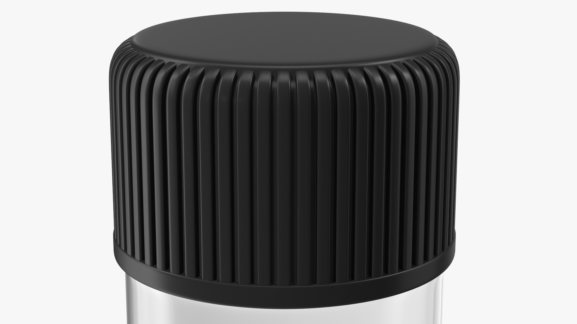 3D model Glass Culture Tube with Screw Cap and Round Bottom
