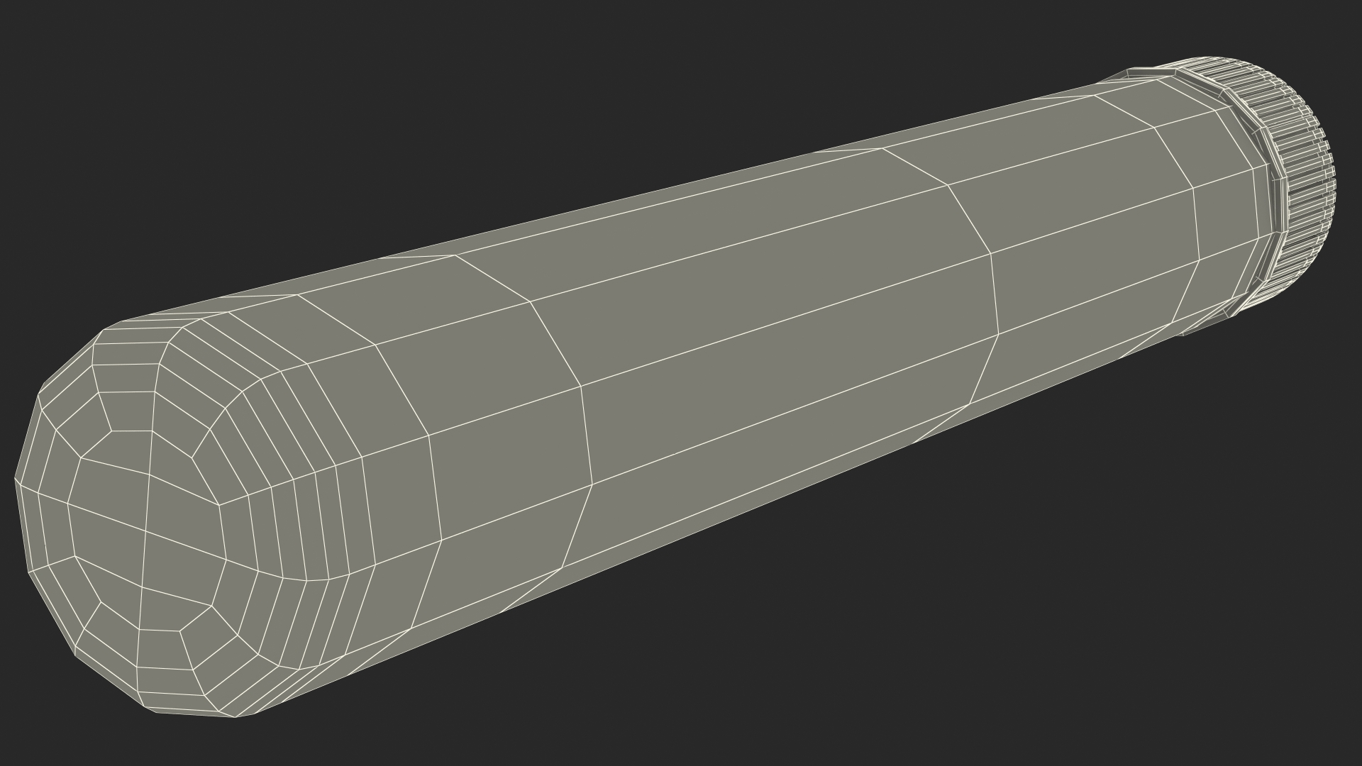 3D model Glass Culture Tube with Screw Cap and Round Bottom