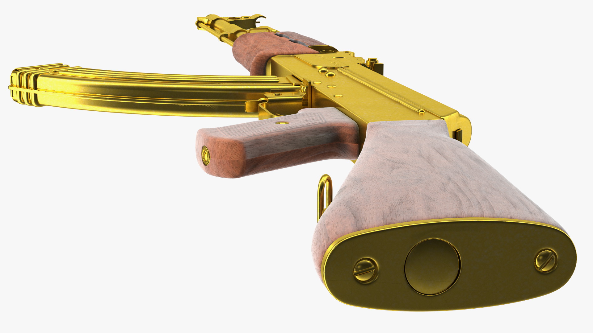Assault Rifle AK 47 Gold 3D model