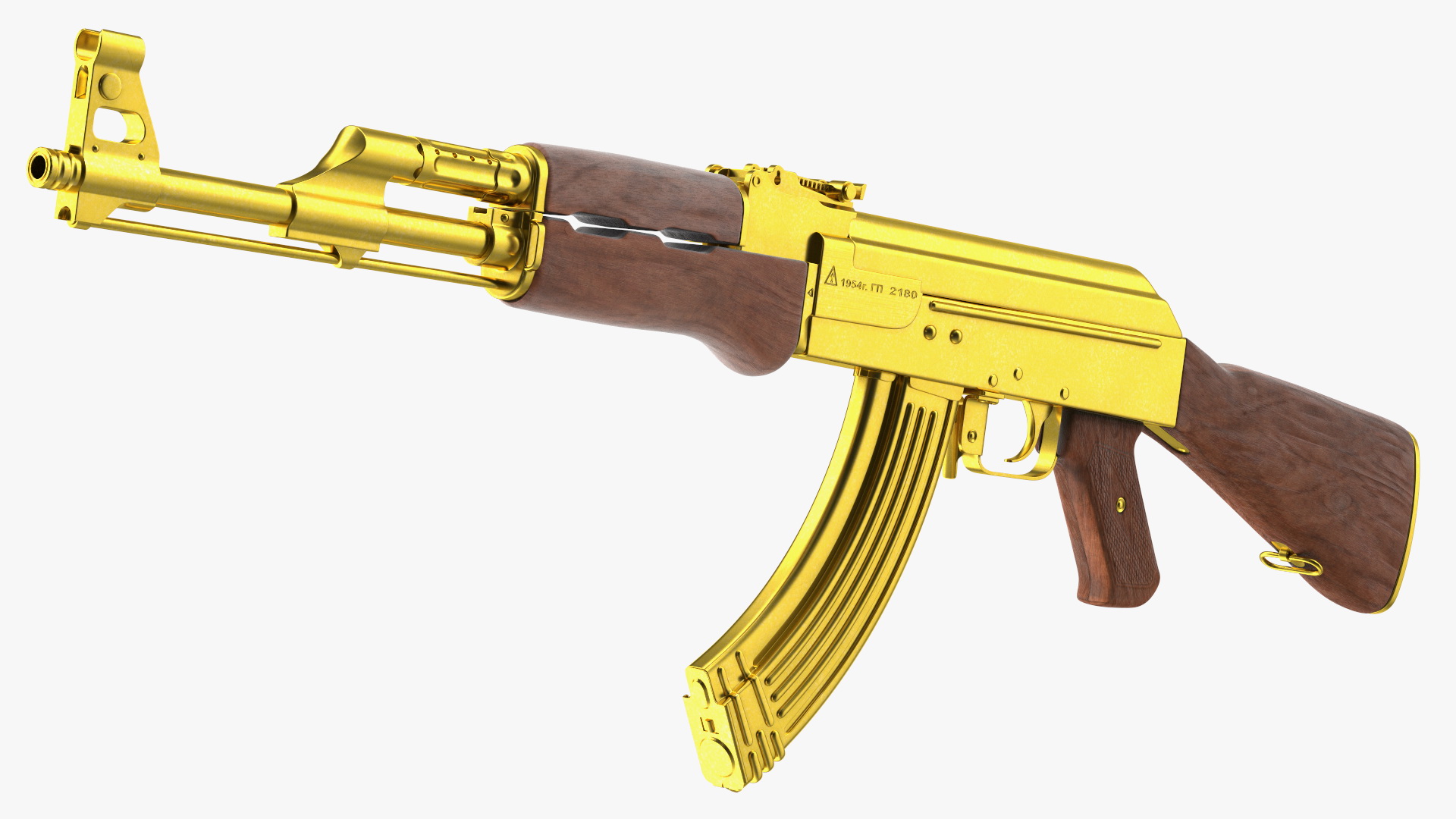 Assault Rifle AK 47 Gold 3D model