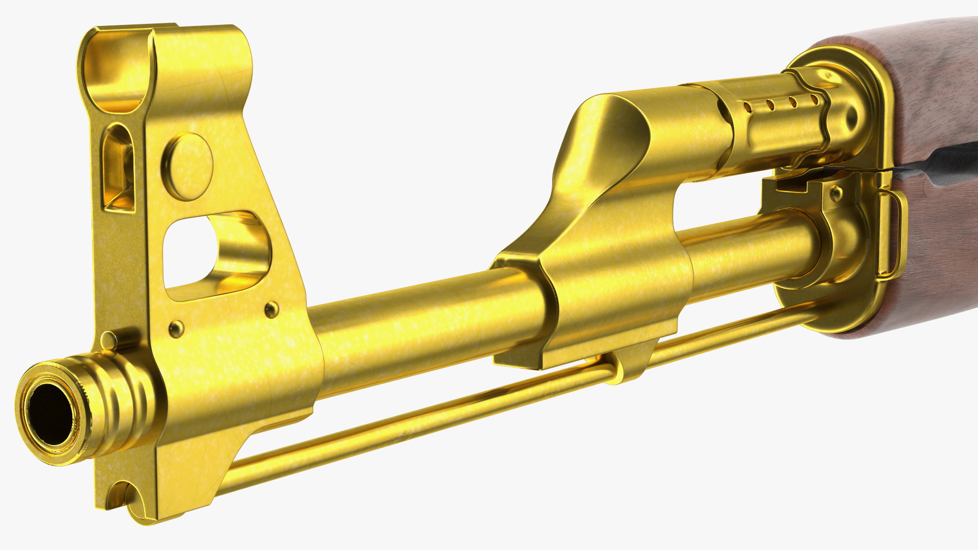 Assault Rifle AK 47 Gold 3D model