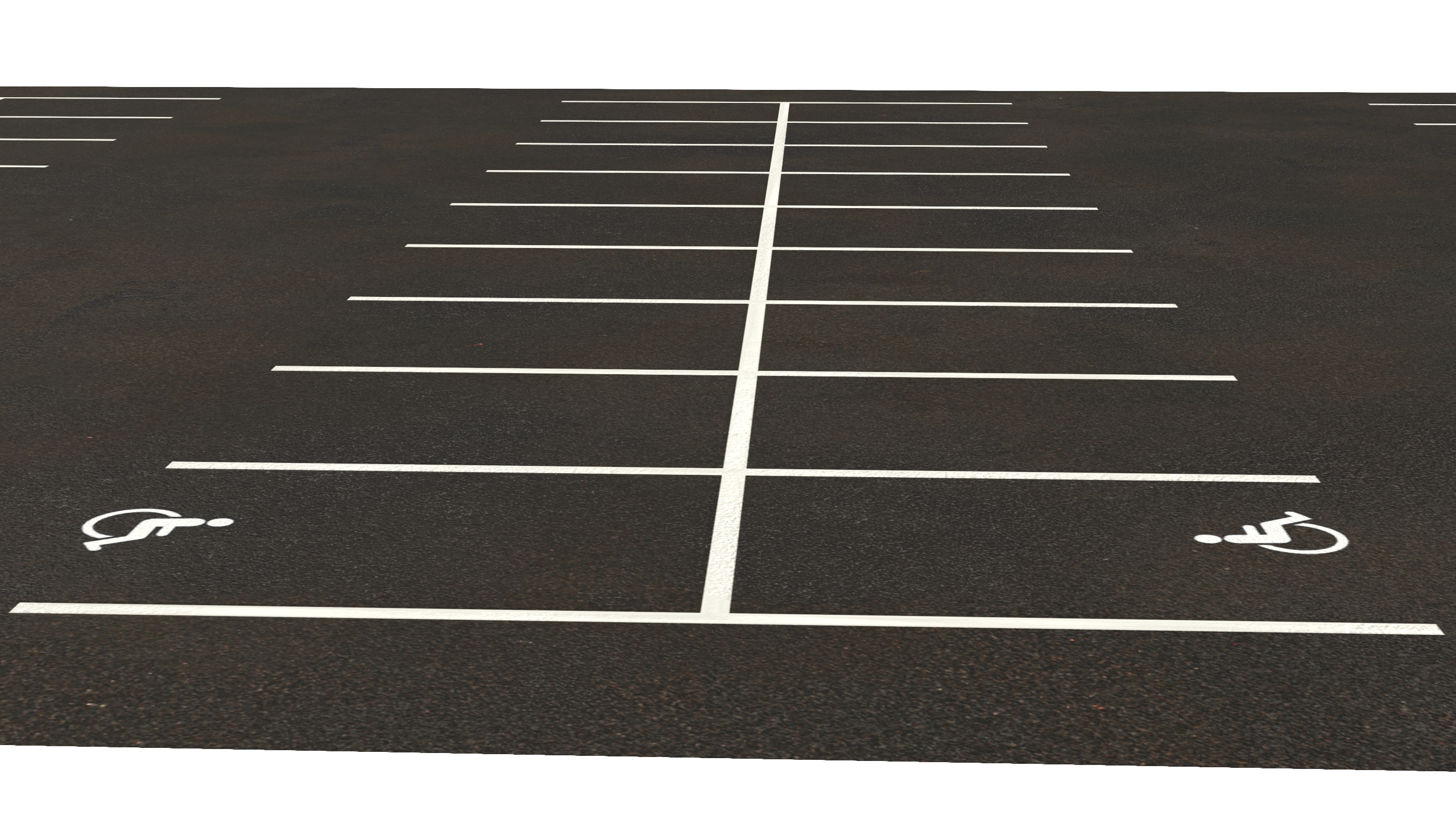 On Street Parking 54 Spaces Empty New 3D