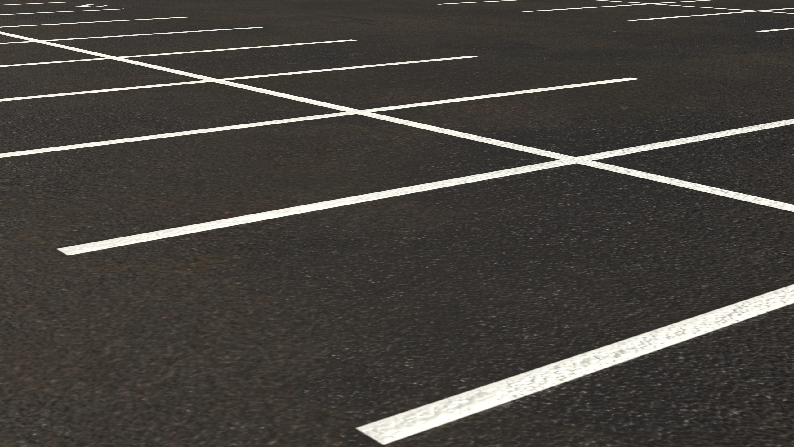 On Street Parking 54 Spaces Empty New 3D