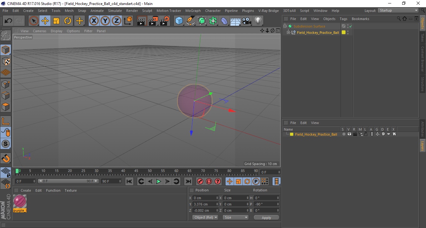 3D Field Hockey Practice Ball
