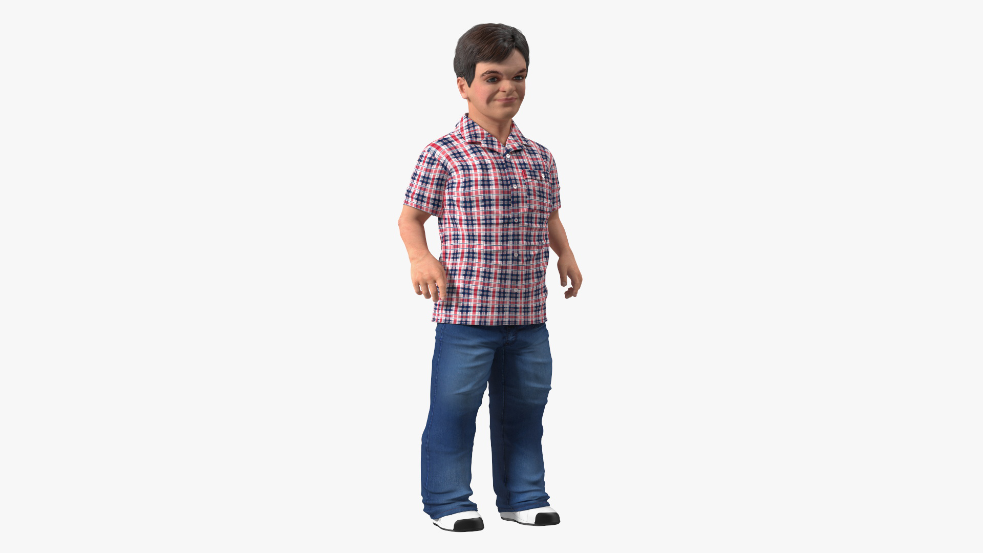 3D model Character Dwarf Man Everyday Style Rigged for Cinema 4D