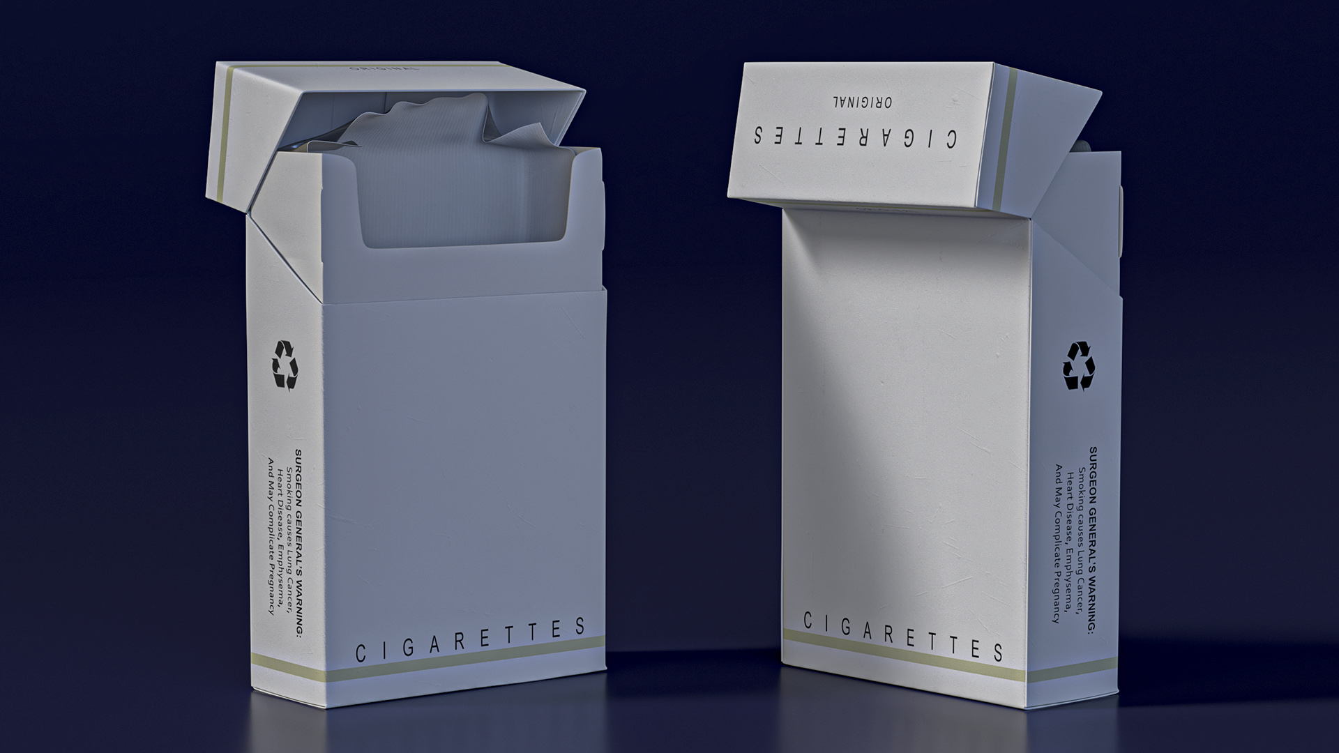 Empty Cigarette Box 3D model