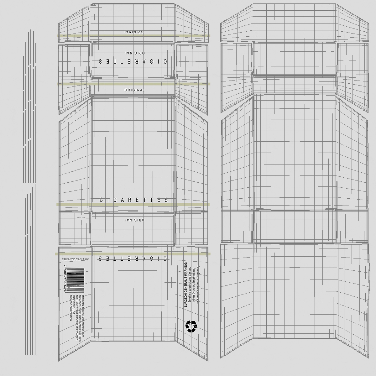 Empty Cigarette Box 3D model