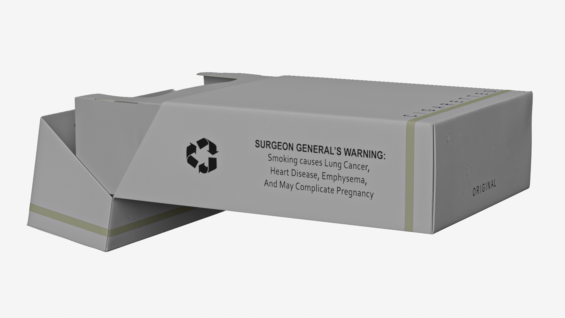 Empty Cigarette Box 3D model