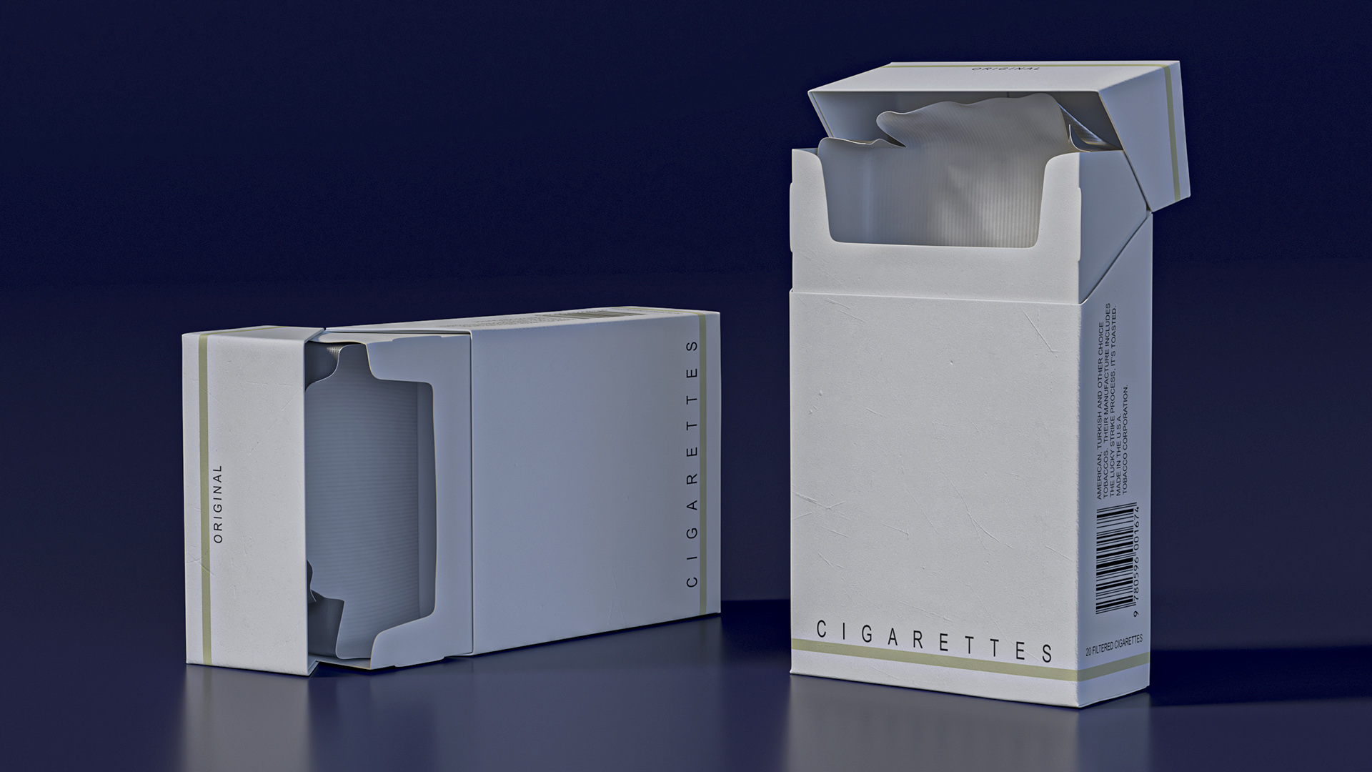 Empty Cigarette Box 3D model